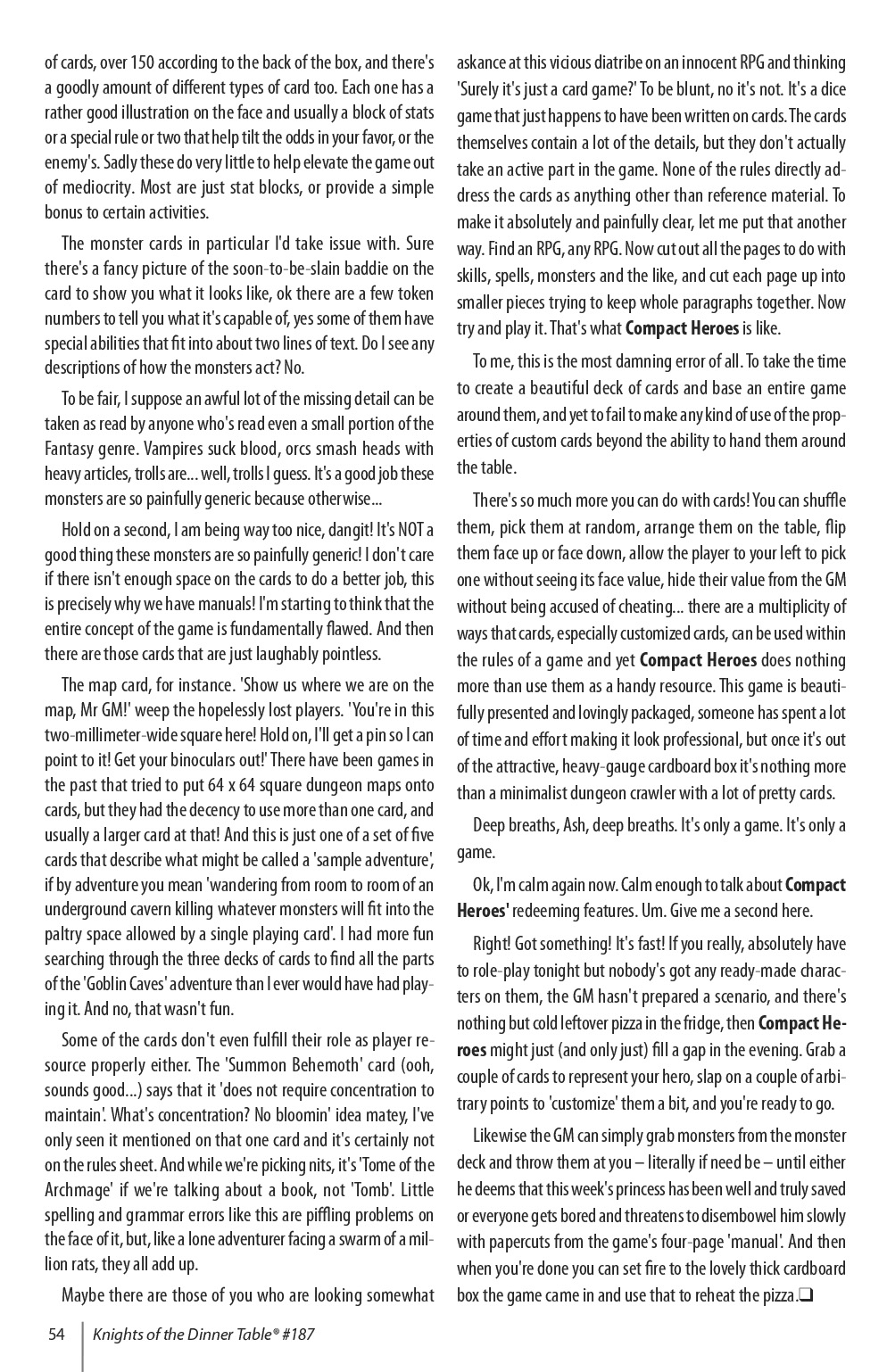 Read online Knights of the Dinner Table comic -  Issue #187 - 56