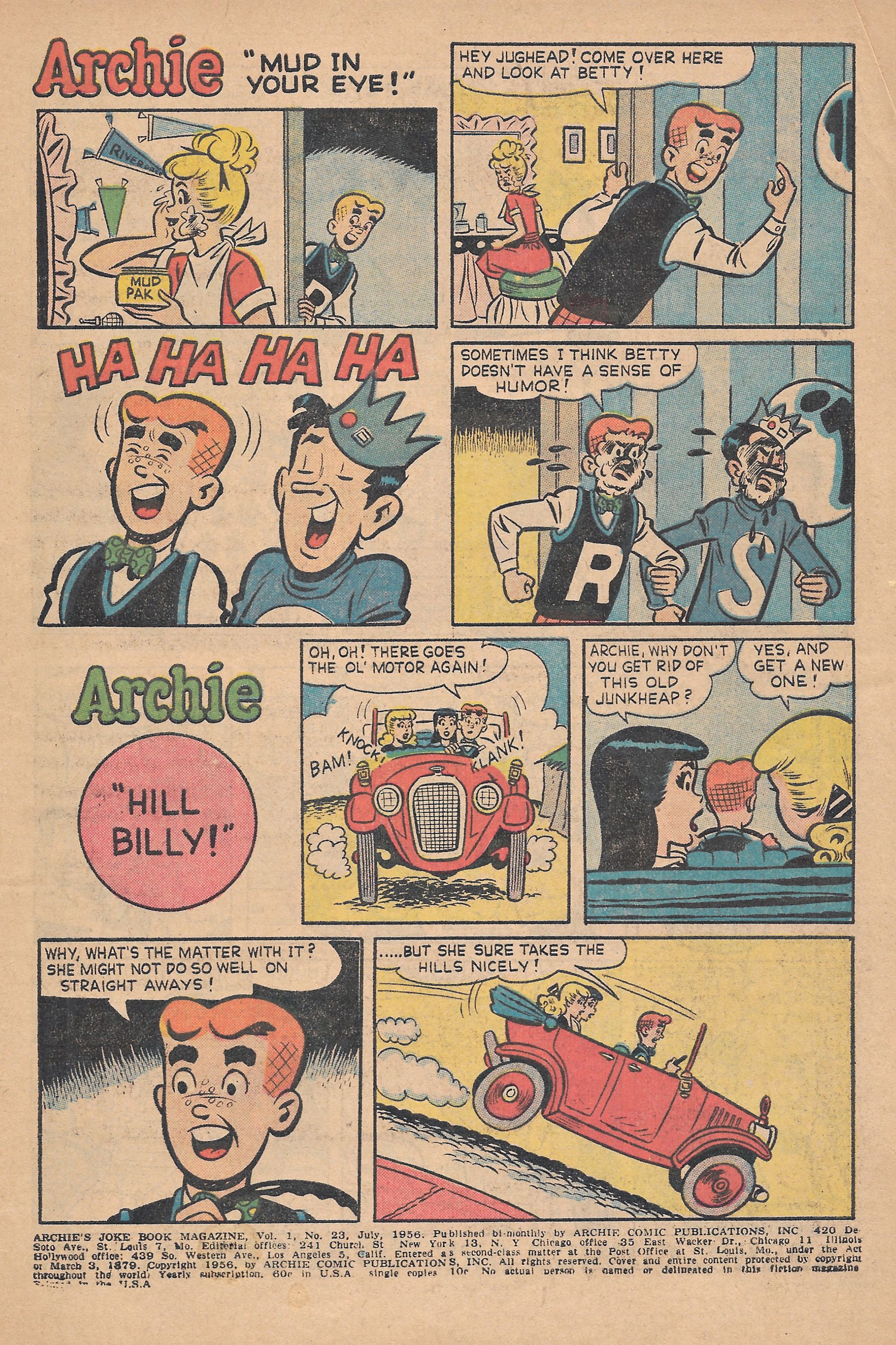 Read online Archie's Joke Book Magazine comic -  Issue #23 - 3