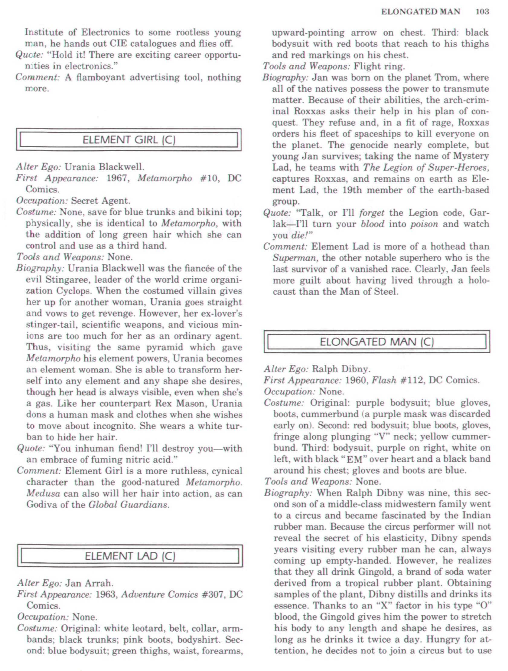 Read online The Encyclopedia of Superheroes comic -  Issue # TPB (Part 2) - 22