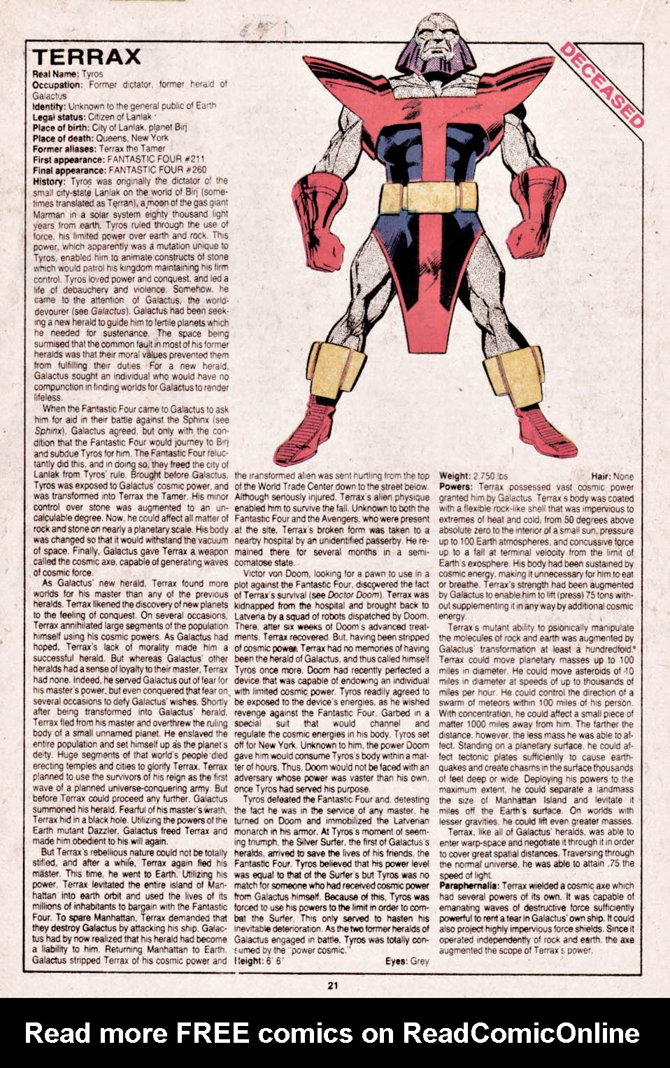 Read online The Official Handbook of the Marvel Universe comic -  Issue #14 - 22