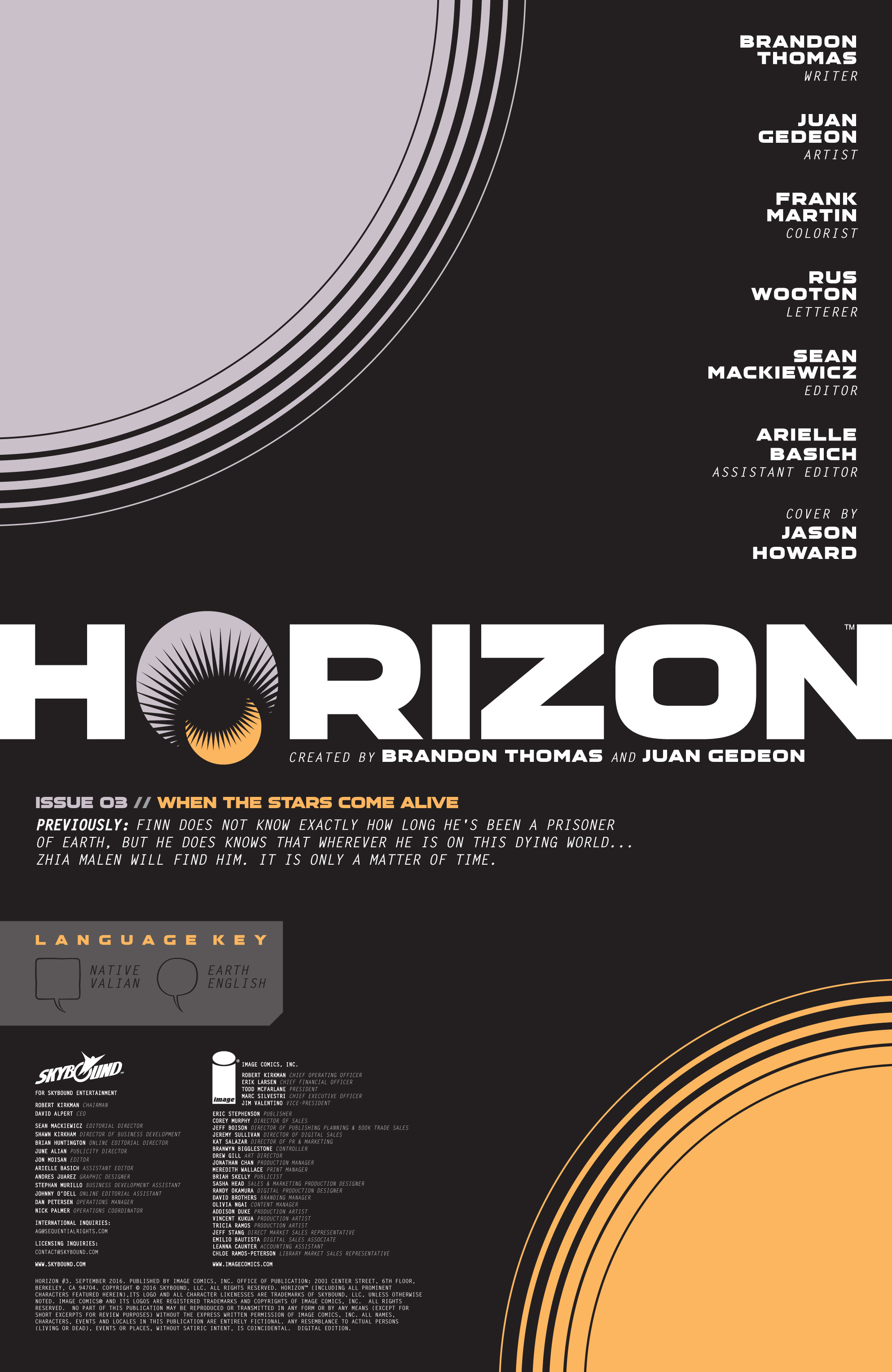 Read online Horizon comic -  Issue #3 - 2