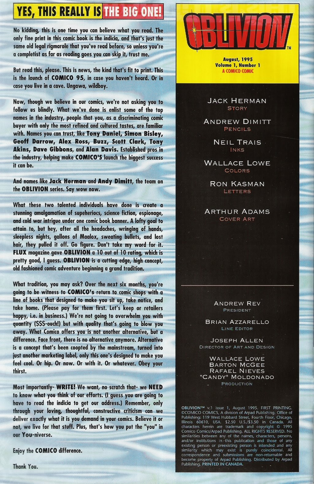 Read online Oblivion (1995) comic -  Issue #1 - 2