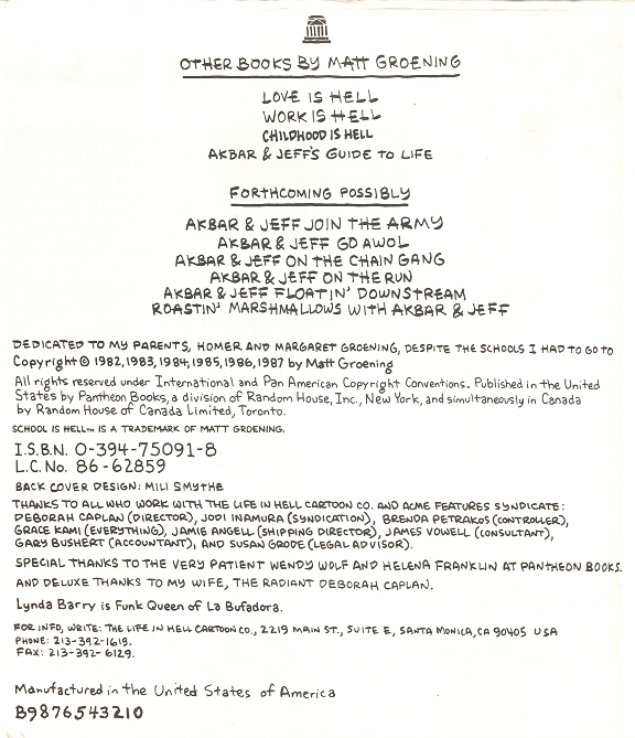 Read online Life In Hell comic -  Issue # TPB School Is Hell - 2