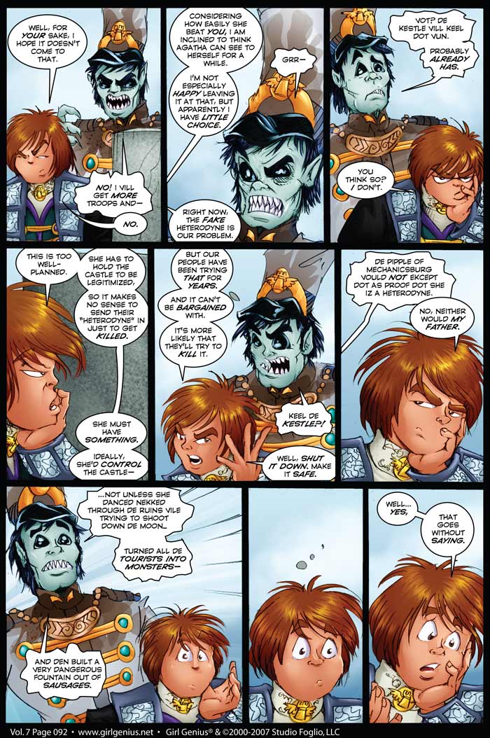 Read online Girl Genius (2002) comic -  Issue #7 - 93