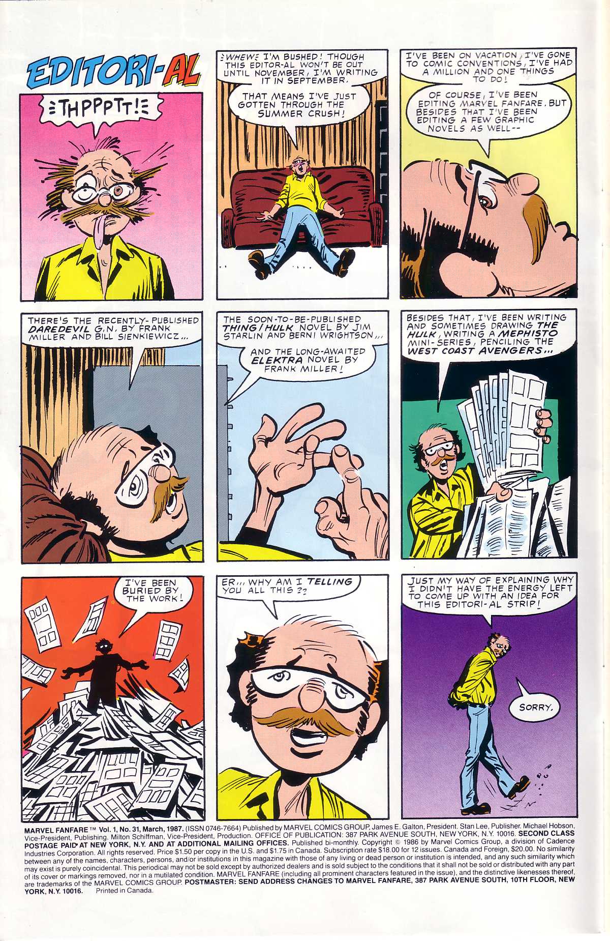 Read online Marvel Fanfare (1982) comic -  Issue #31 - 2