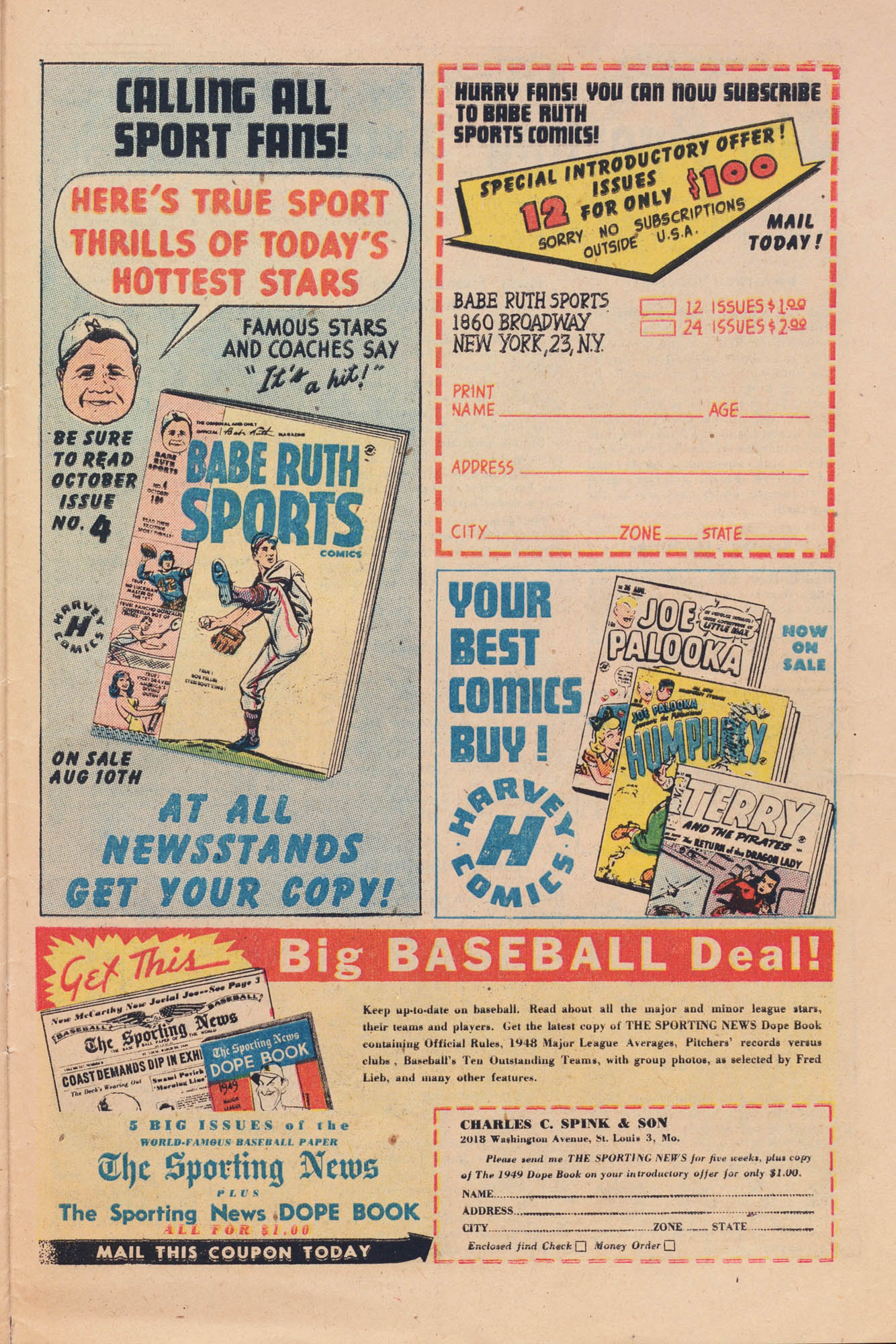 Read online Babe Ruth Sports Comics comic -  Issue #3 - 26