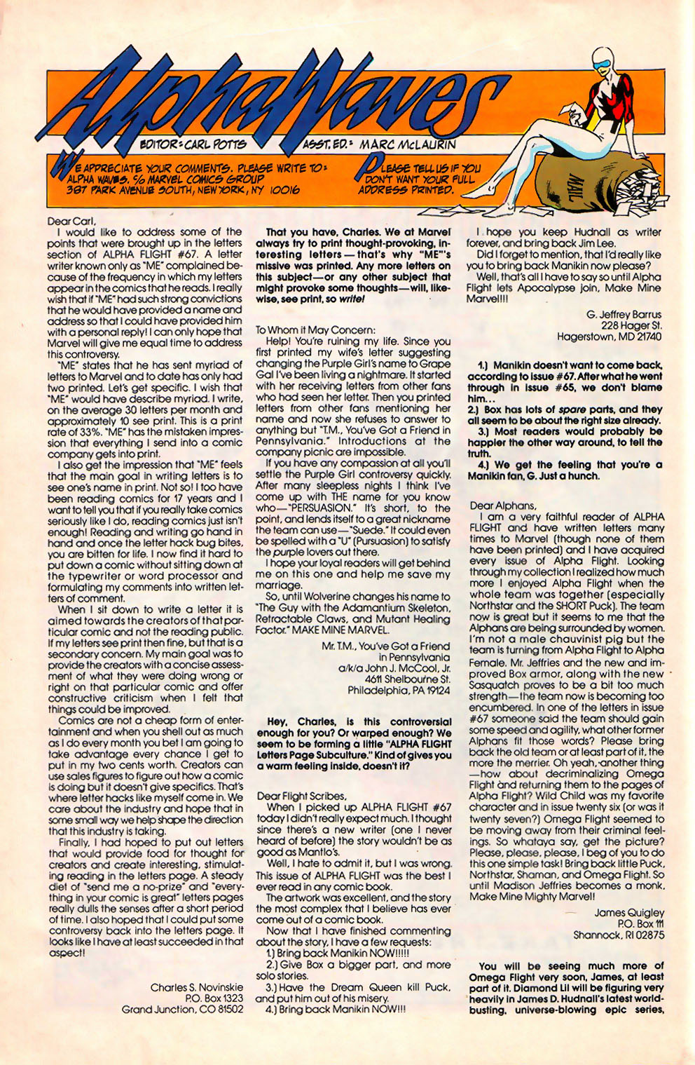 Read online Alpha Flight (1983) comic -  Issue #71 - 27