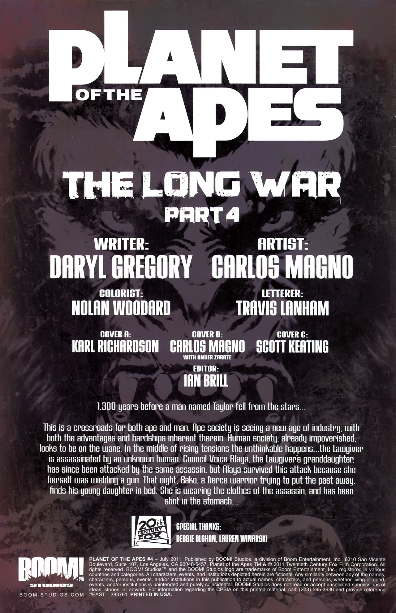 Read online Planet of the Apes (2011) comic -  Issue #4 - 4