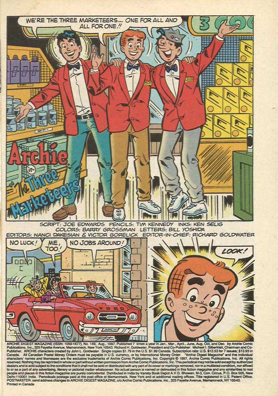 Read online Archie Digest Magazine comic -  Issue #149 - 3