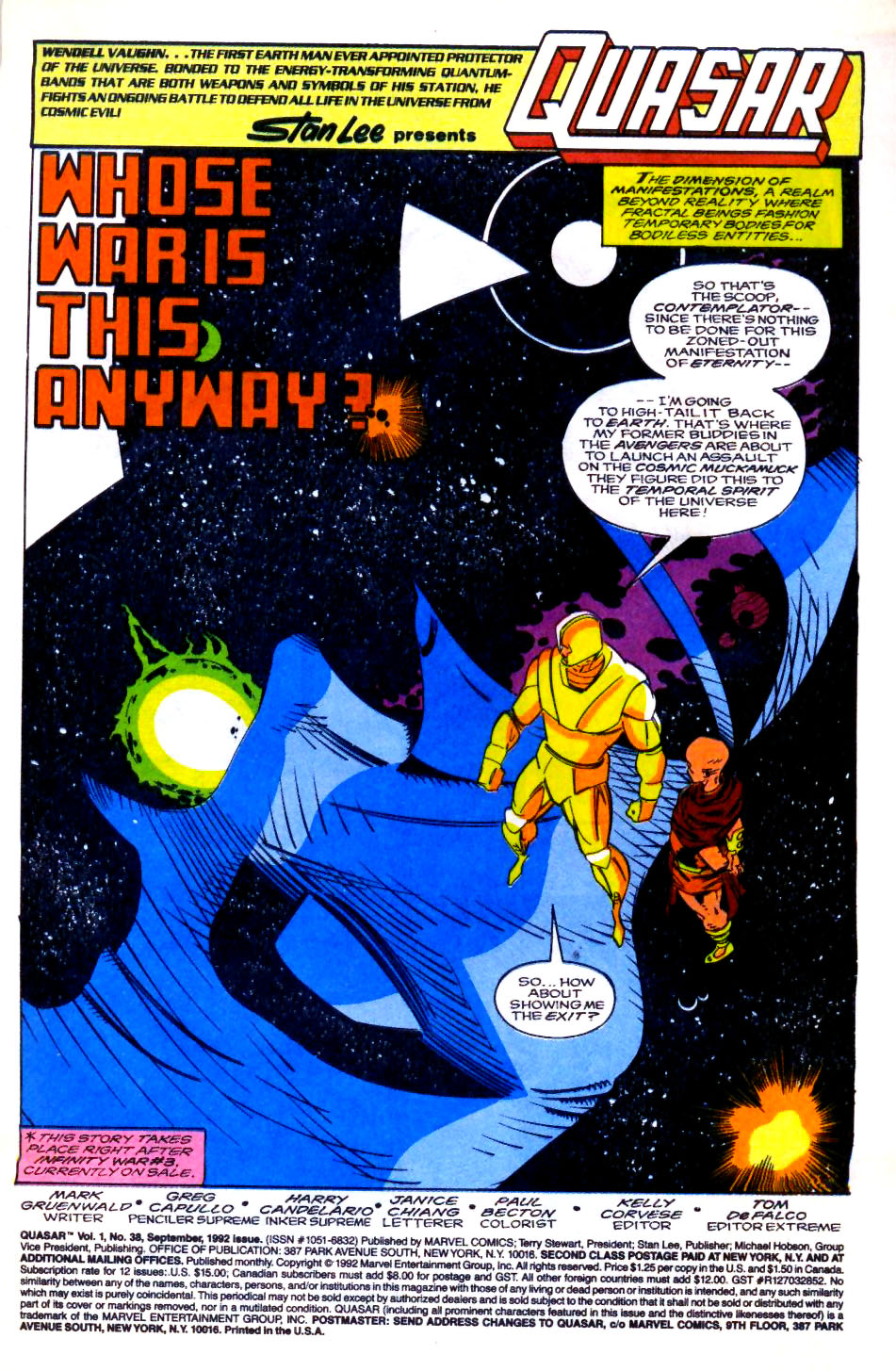 Read online Quasar comic -  Issue #38 - 2