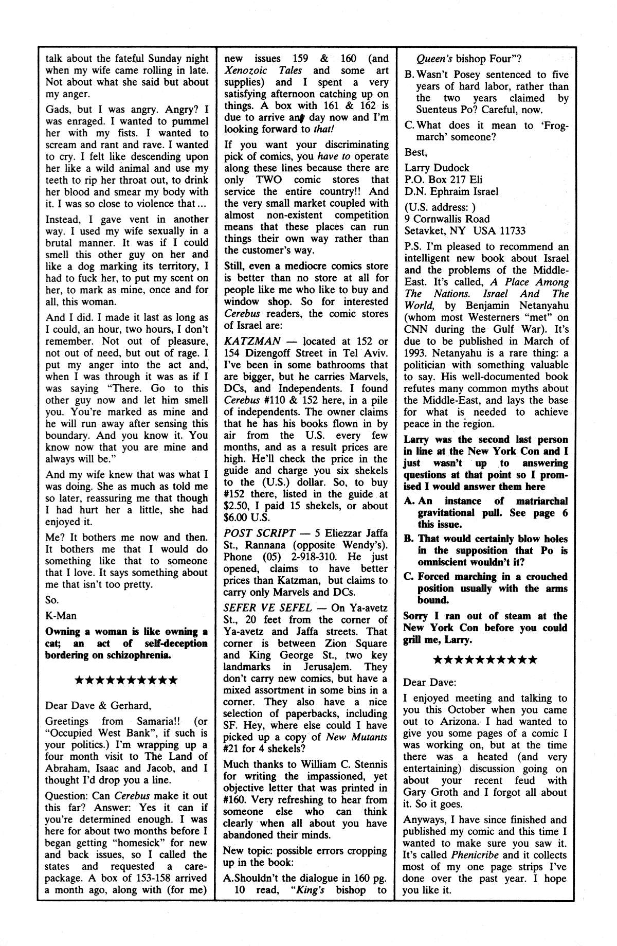 Read online Cerebus comic -  Issue #165 - 22