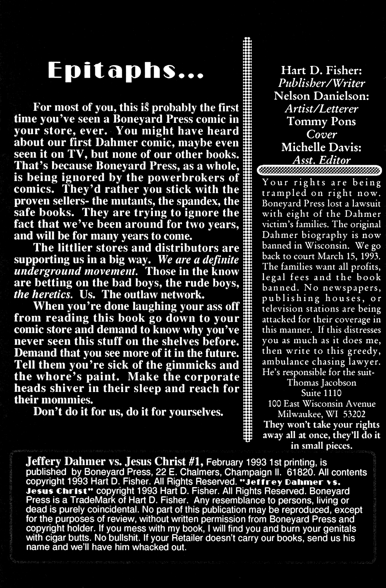 Read online Jeffrey Dahmer vs. Jesus Christ comic -  Issue # Full - 2