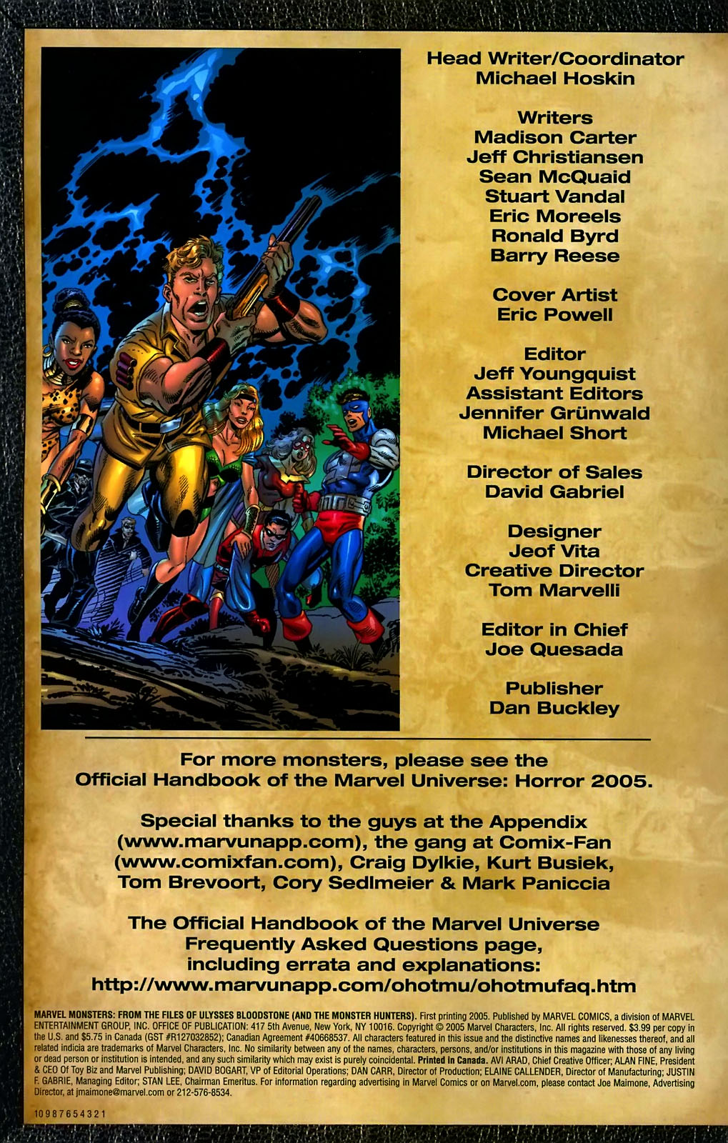Read online Marvel Monsters: From the Files of Ulysses Bloodstone (and the Monster Hunters) comic -  Issue # Full - 2