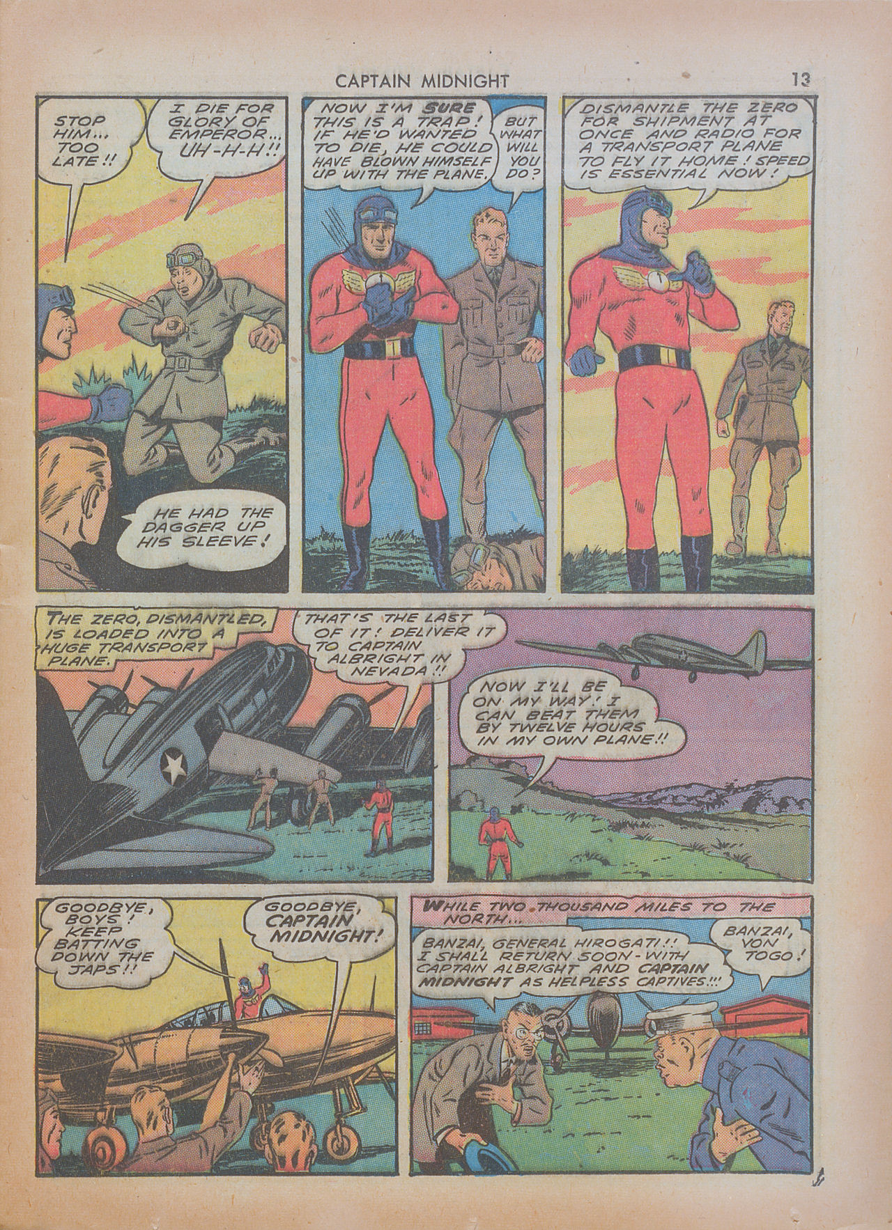 Read online Captain Midnight (1942) comic -  Issue #7 - 13