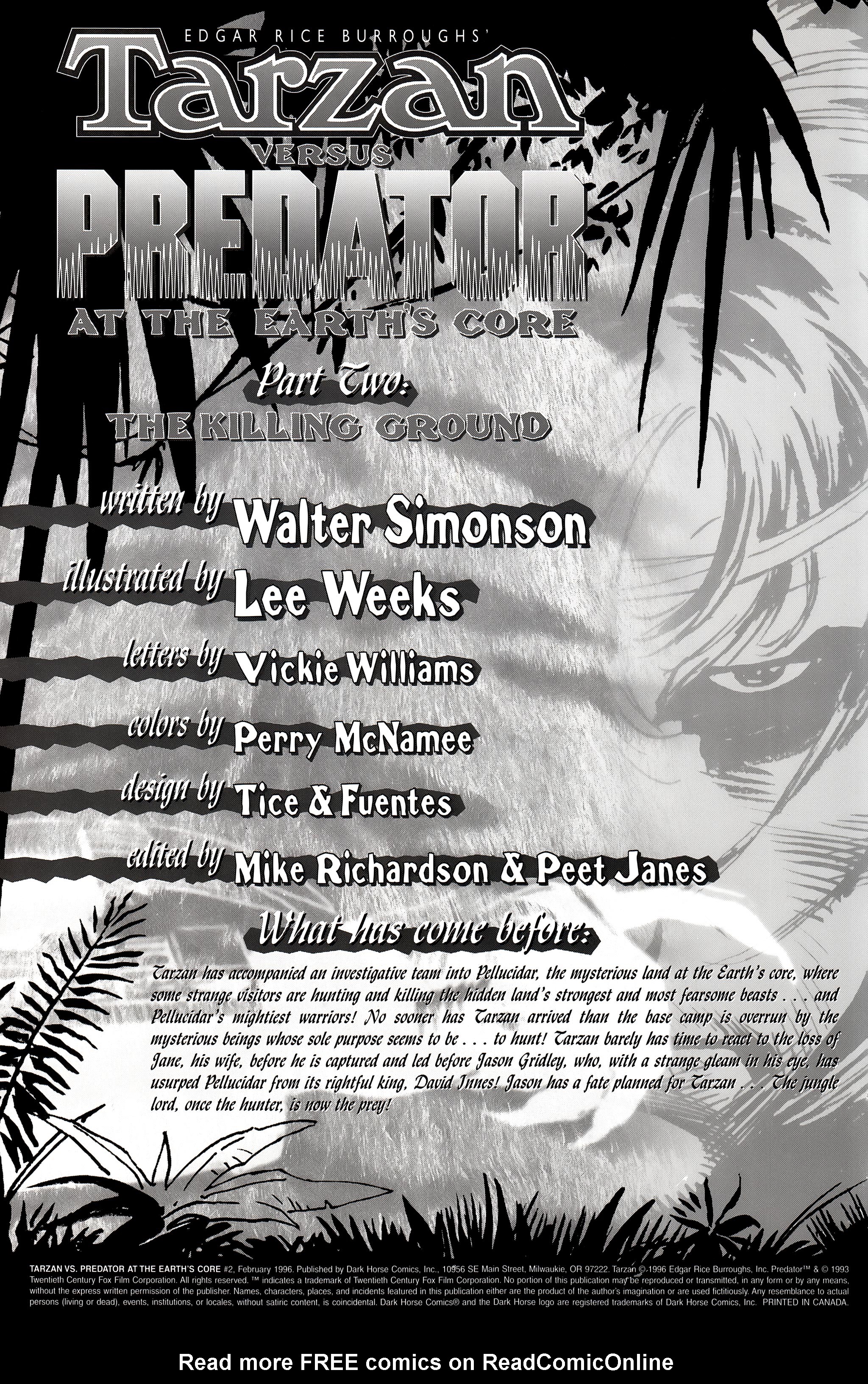 Read online Tarzan vs. Predator at the Earth's Core comic -  Issue #2 - 2