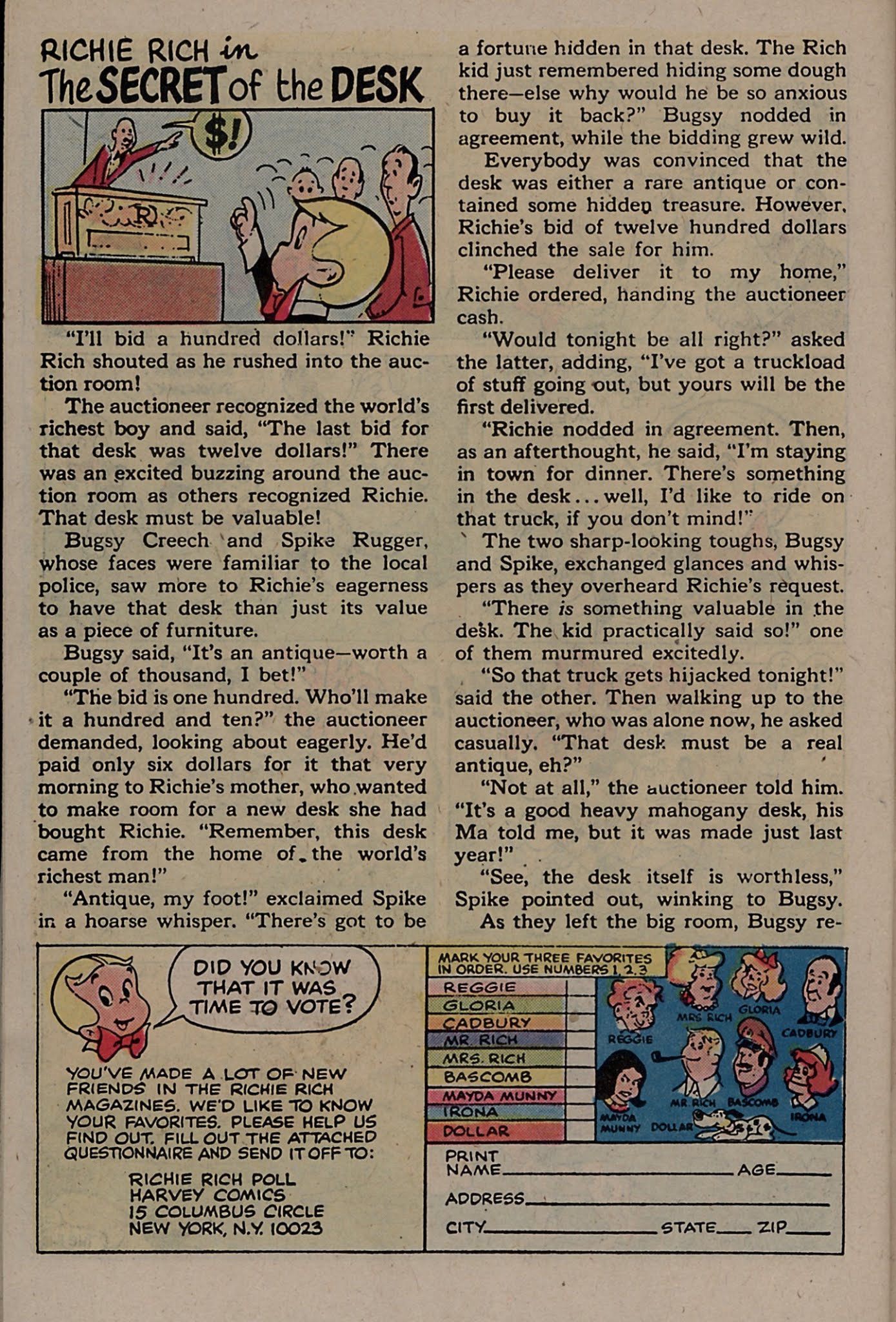 Read online Richie Rich & Dollar the Dog comic -  Issue #7 - 42