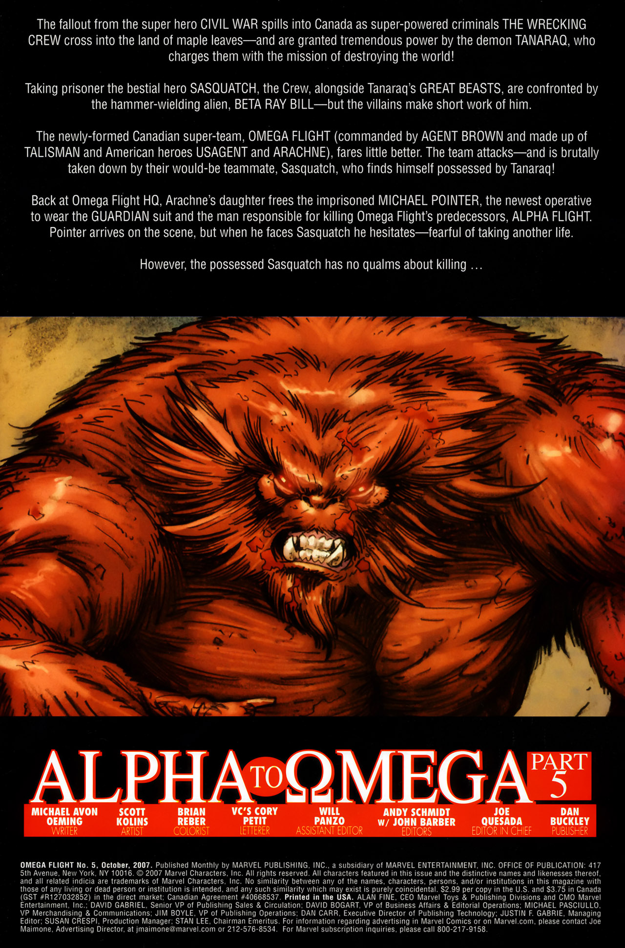Read online Omega Flight comic -  Issue #5 - 2
