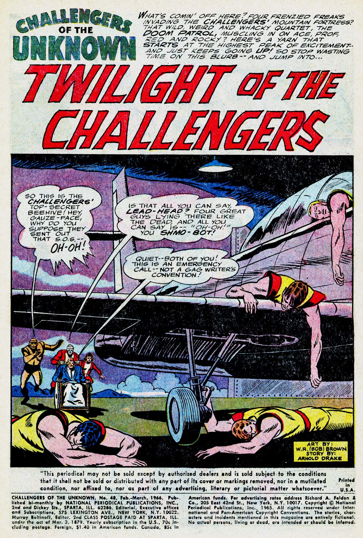 Read online Challengers of the Unknown (1958) comic -  Issue #48 - 2