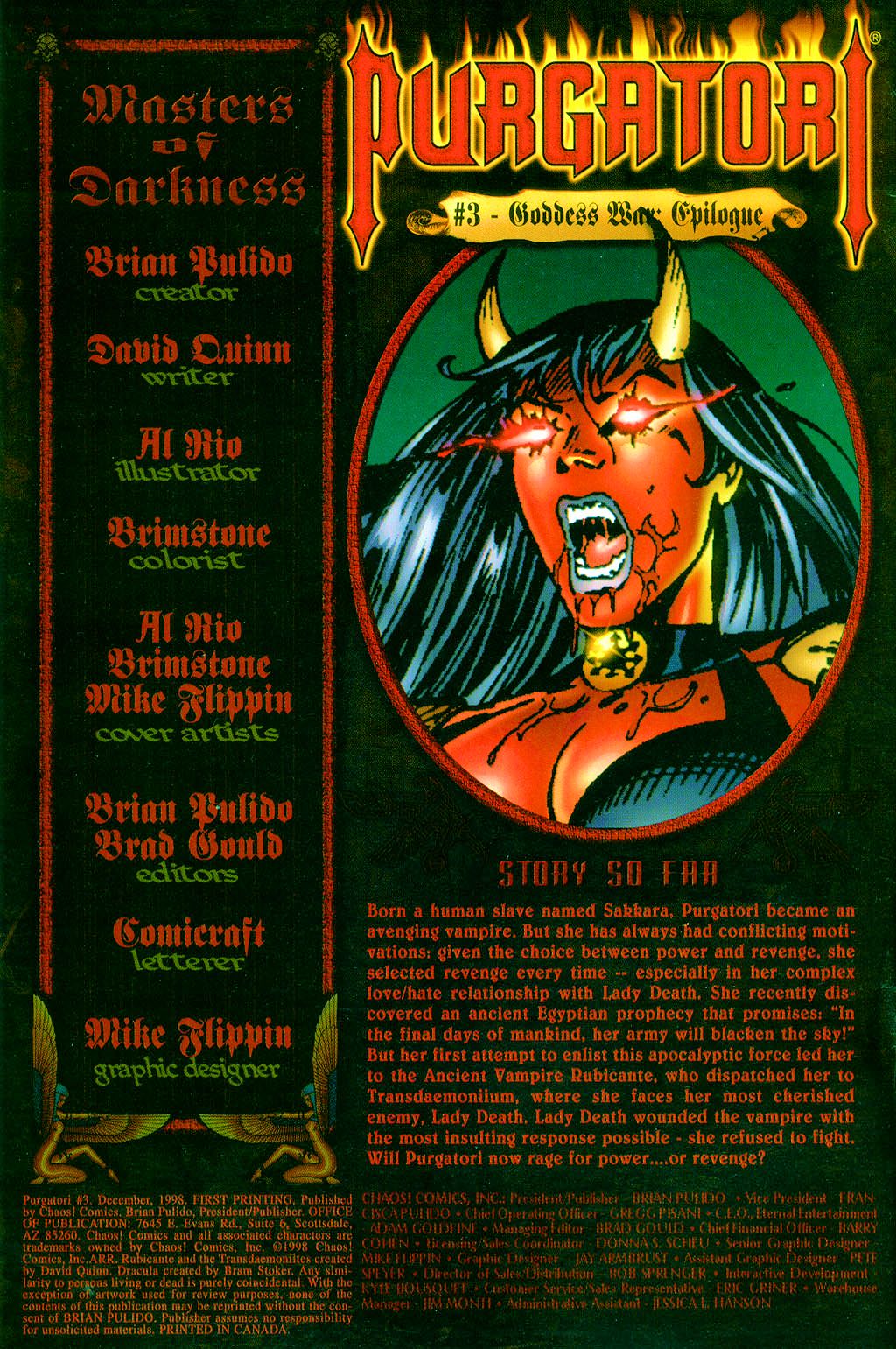 Read online Purgatori (1998) comic -  Issue #3 - 2