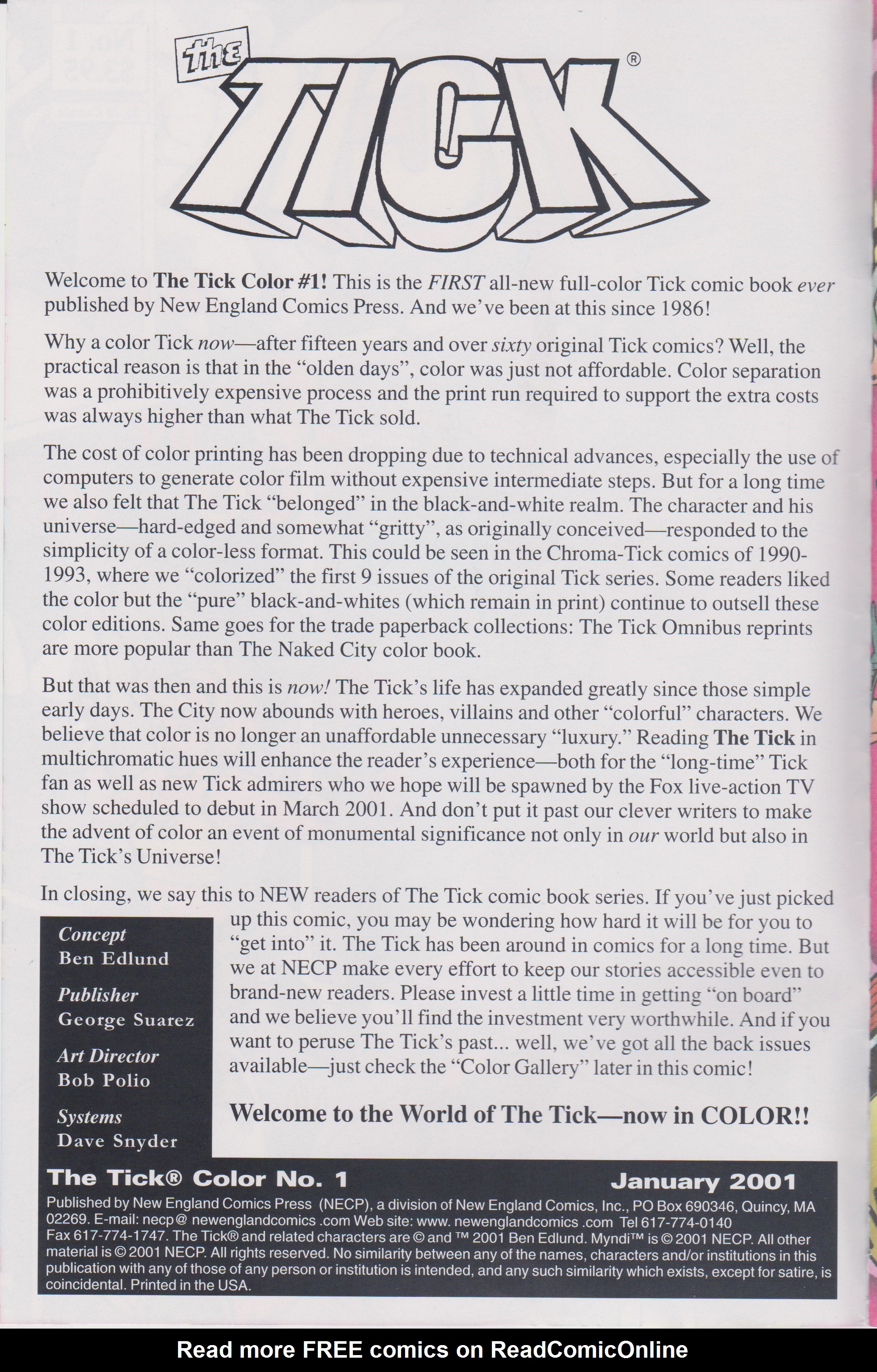 Read online The Tick Color comic -  Issue #1 - 2