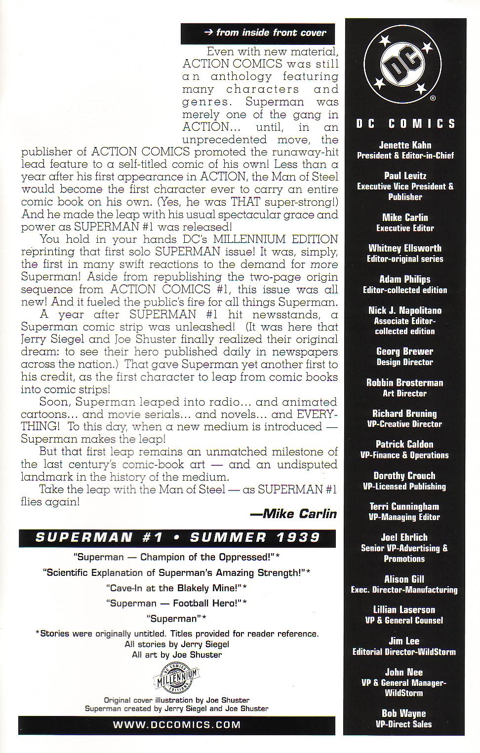 Read online Millennium Edition: Superman 1 comic -  Issue # Full - 67
