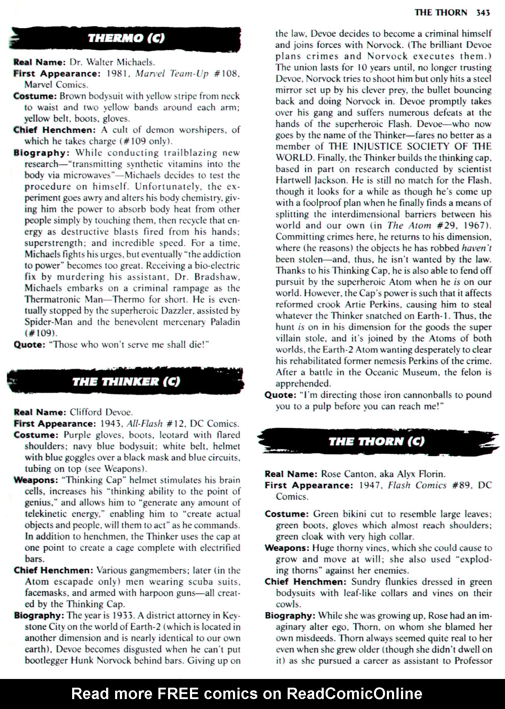 Read online The Encyclopedia of Super Villains comic -  Issue # TPB (Part 2) - 134