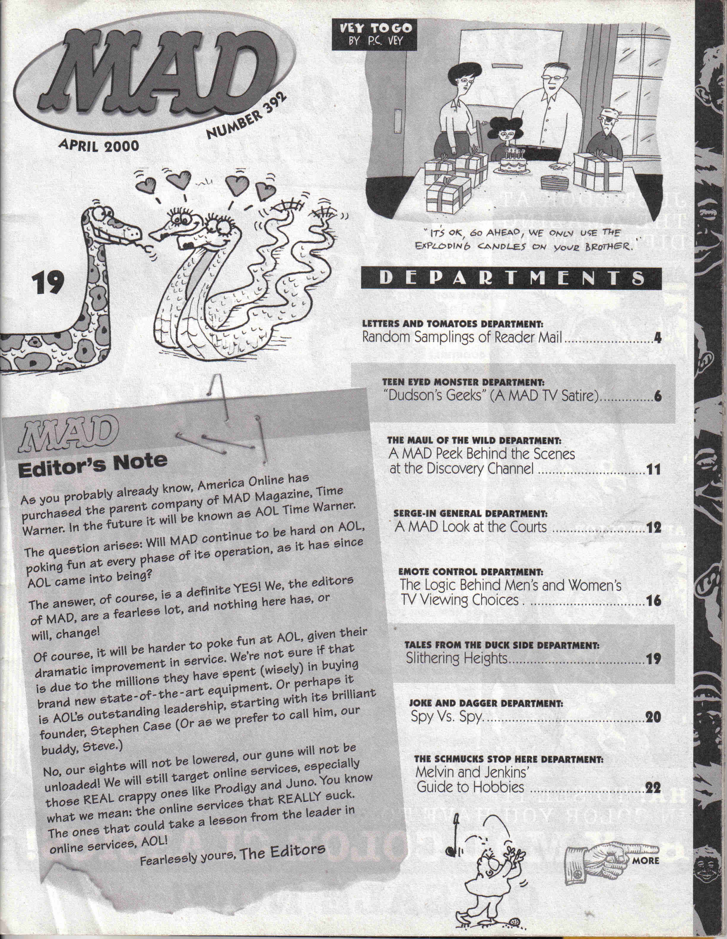 Read online MAD comic -  Issue #392 - 2