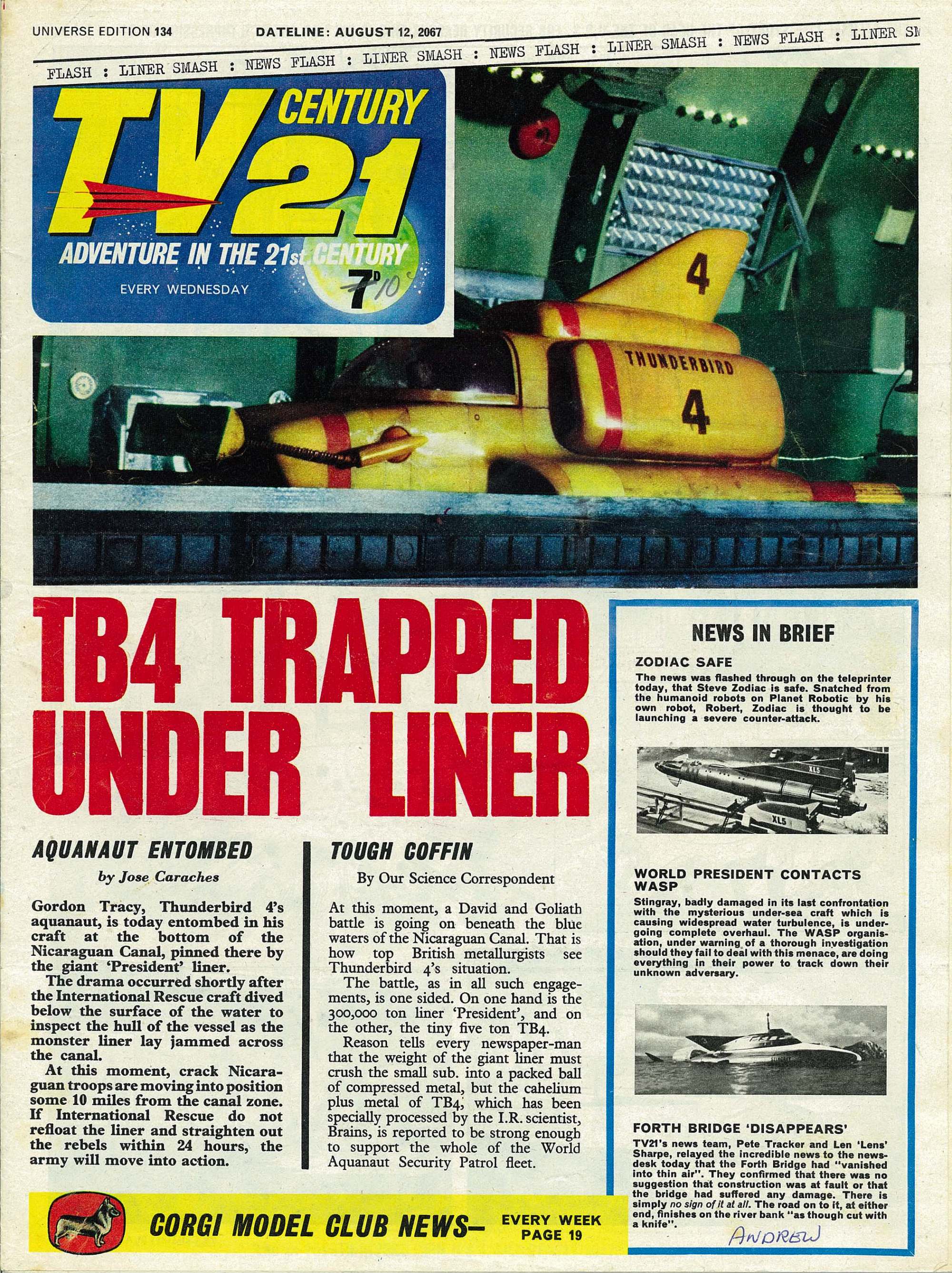 Read online TV Century 21 (TV 21) comic -  Issue #134 - 1