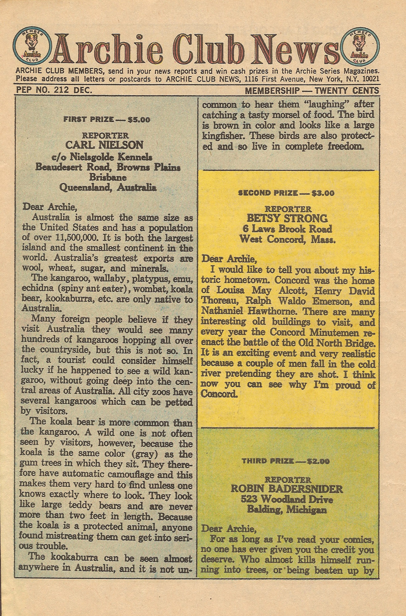 Read online Pep Comics comic -  Issue #212 - 10