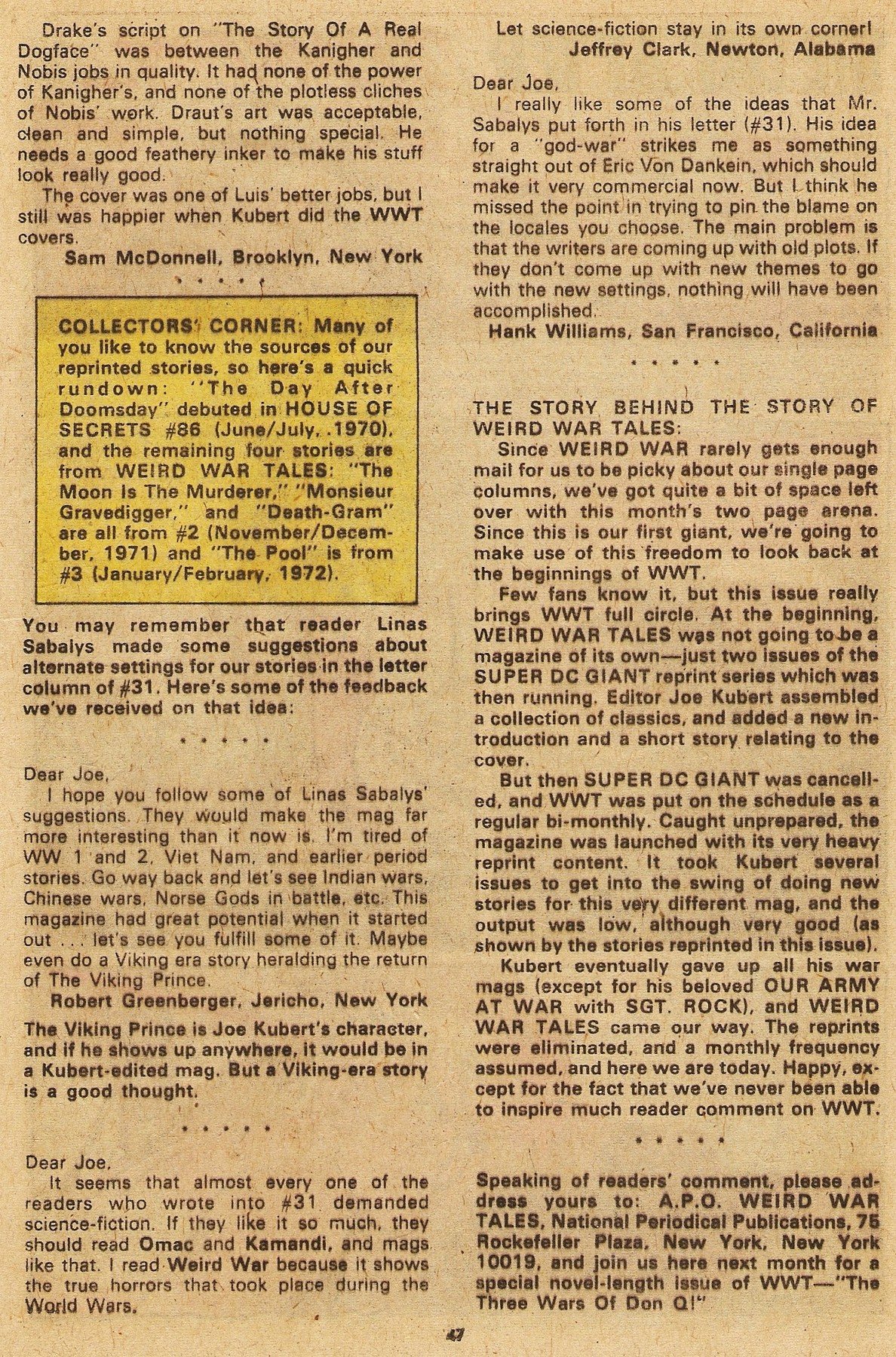 Read online Weird War Tales (1971) comic -  Issue #36 - 47