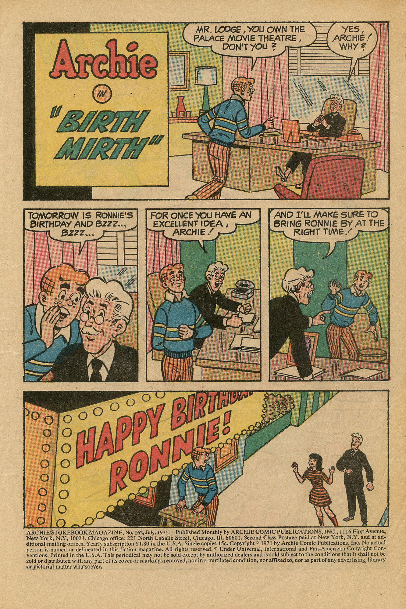Read online Archie's Joke Book Magazine comic -  Issue #162 - 3