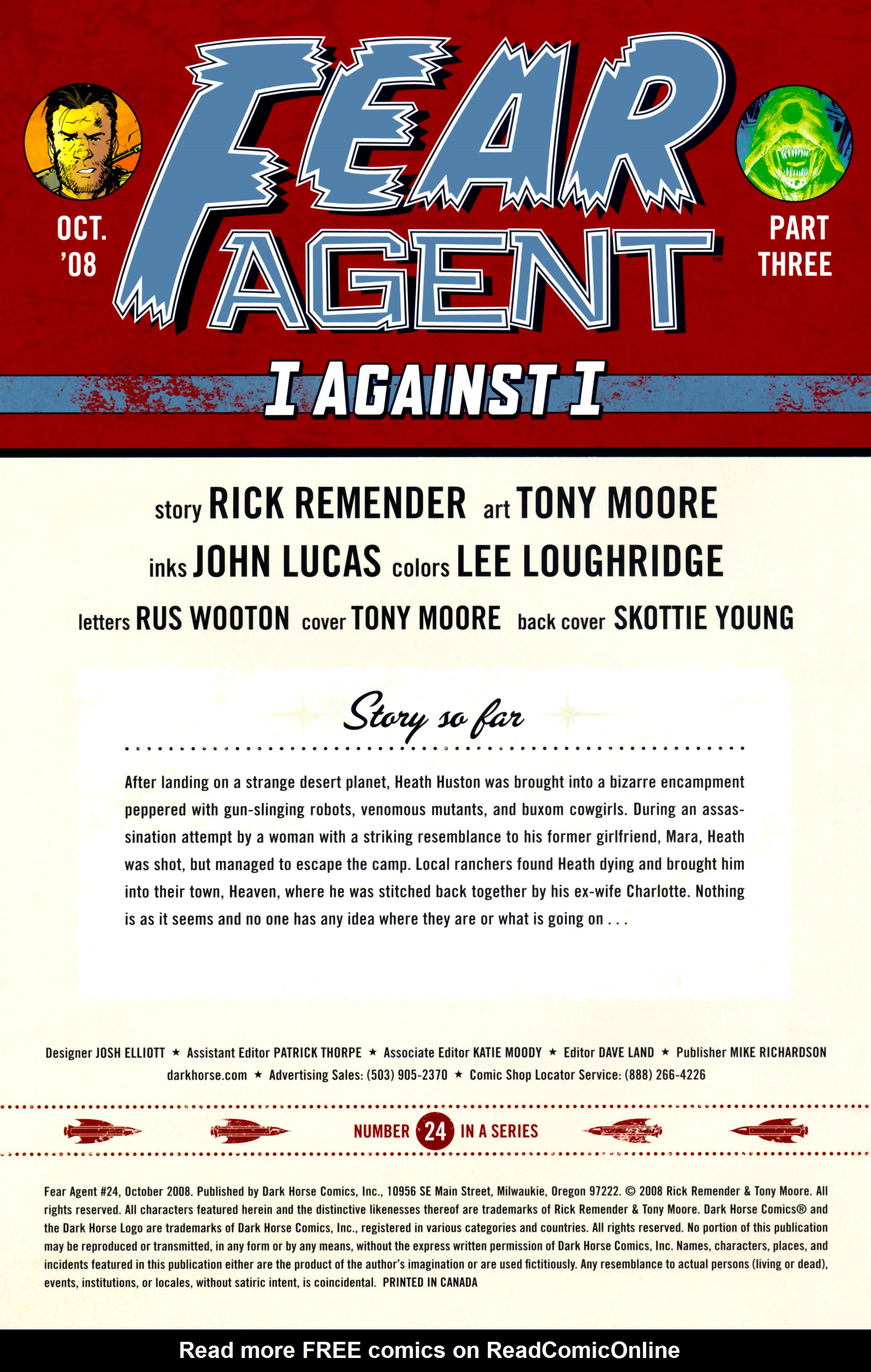 Read online Fear Agent comic -  Issue #24 - 2