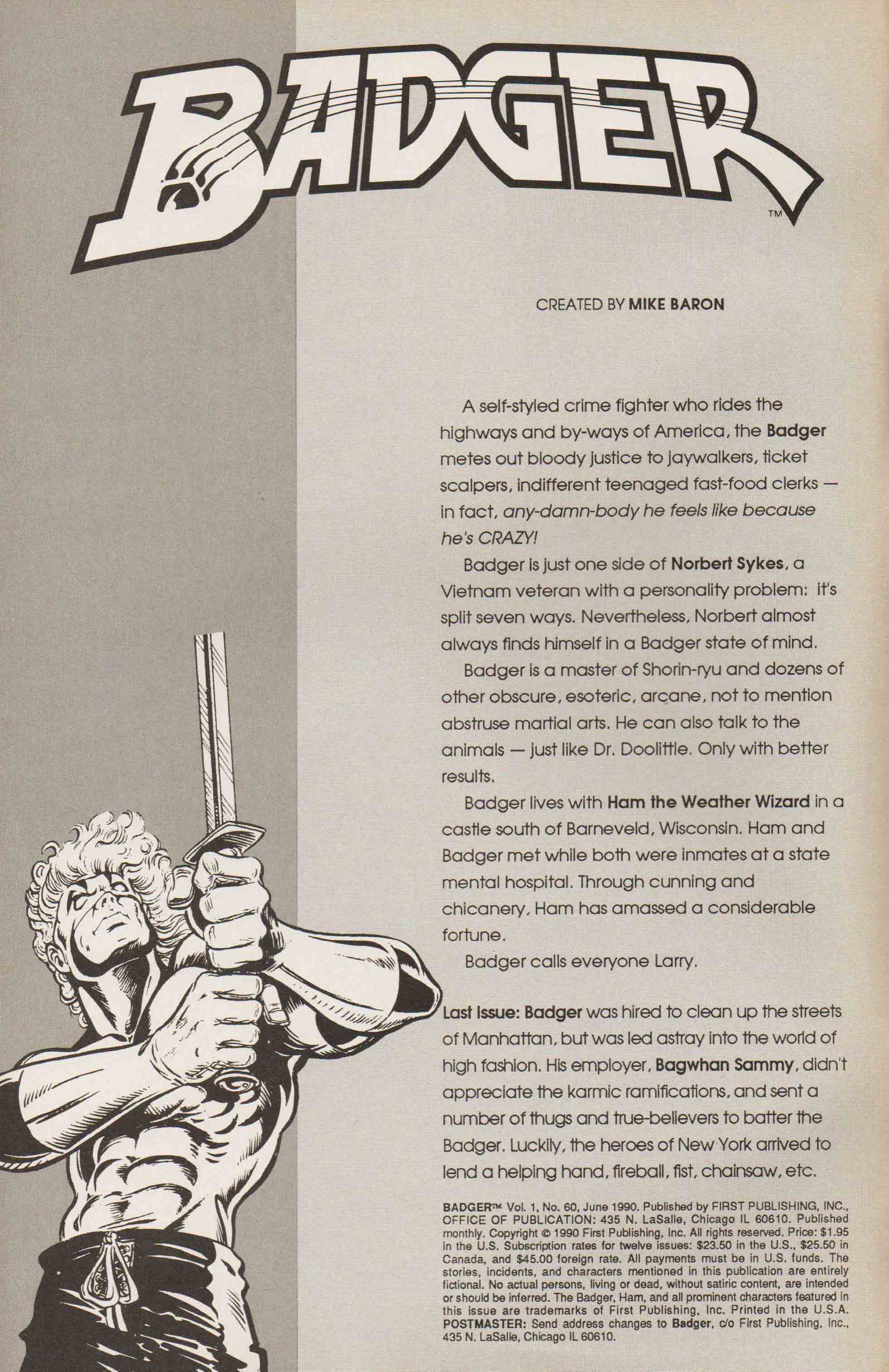 Read online The Badger comic -  Issue #60 - 2