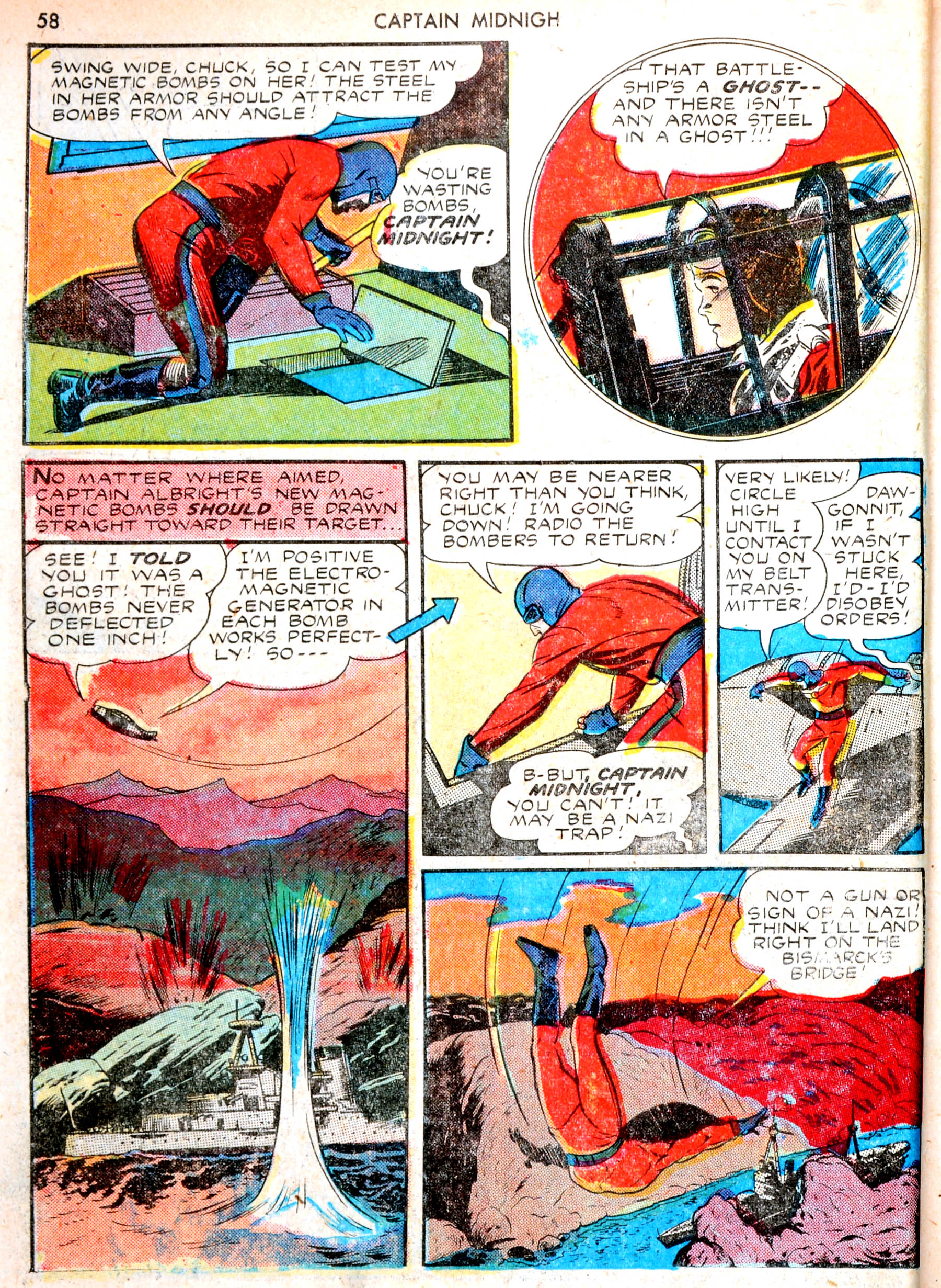 Read online Captain Midnight (1942) comic -  Issue #13 - 57