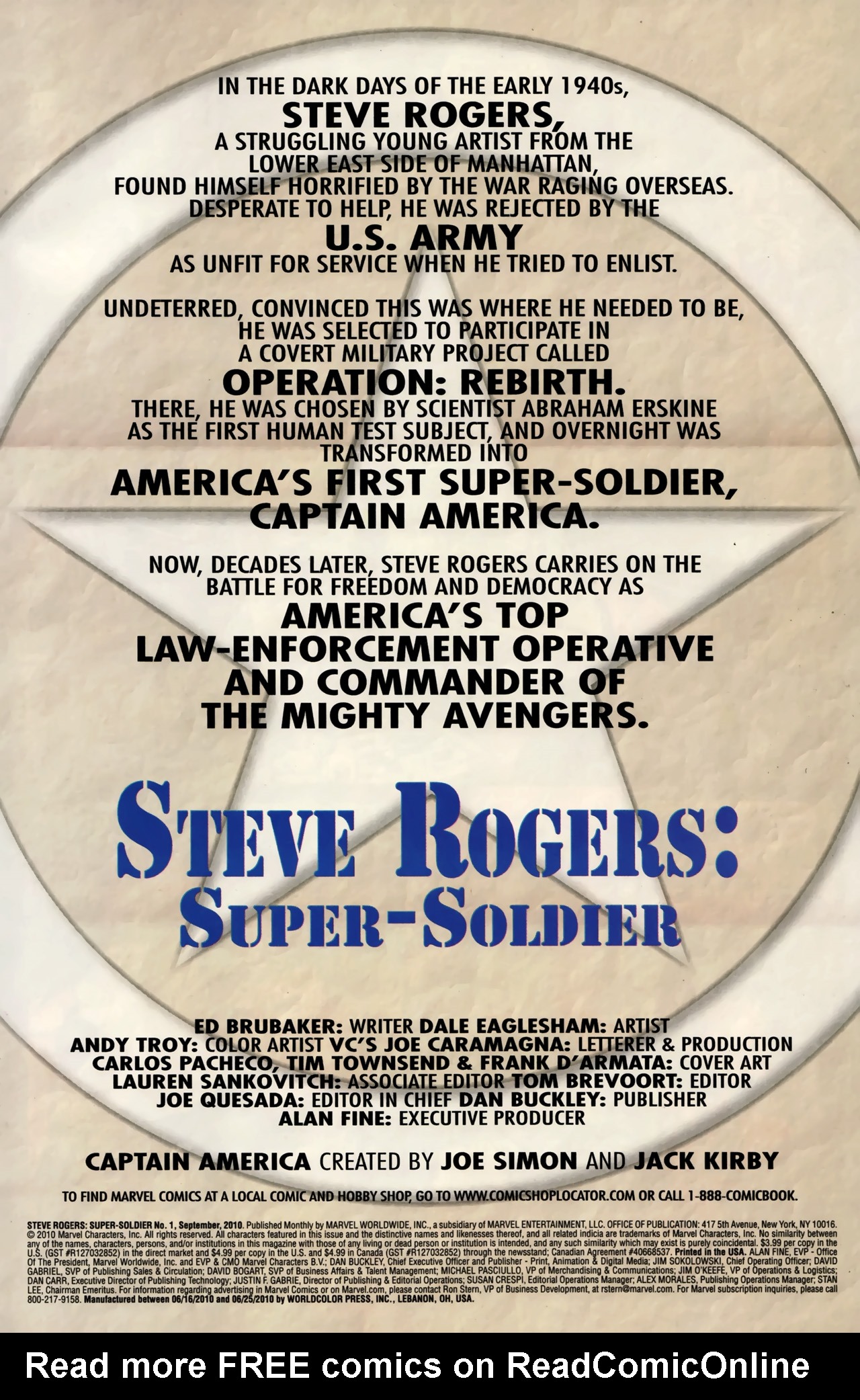 Read online Steve Rogers: Super-Soldier comic -  Issue #1 - 8