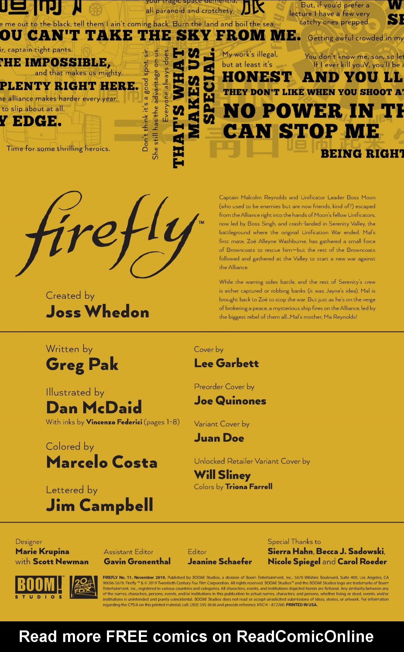 Read online Firefly comic -  Issue #11 - 2