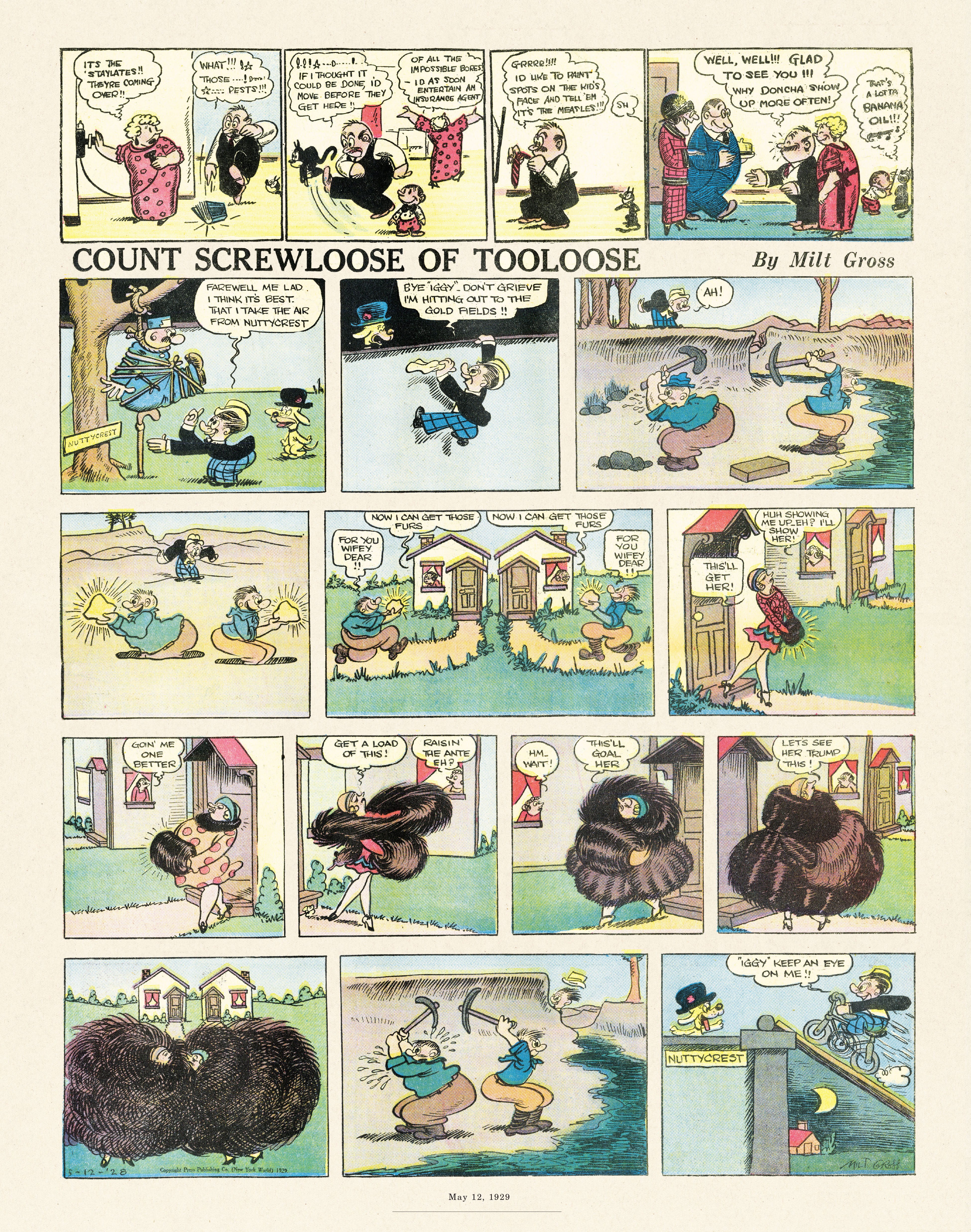 Read online Gross Exaggerations: The Meshuga Comic Strips of Milt Gross comic -  Issue # TPB - 76