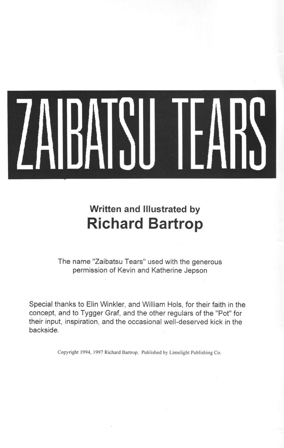 Read online Zaibatsu Tears comic -  Issue #1 - 2