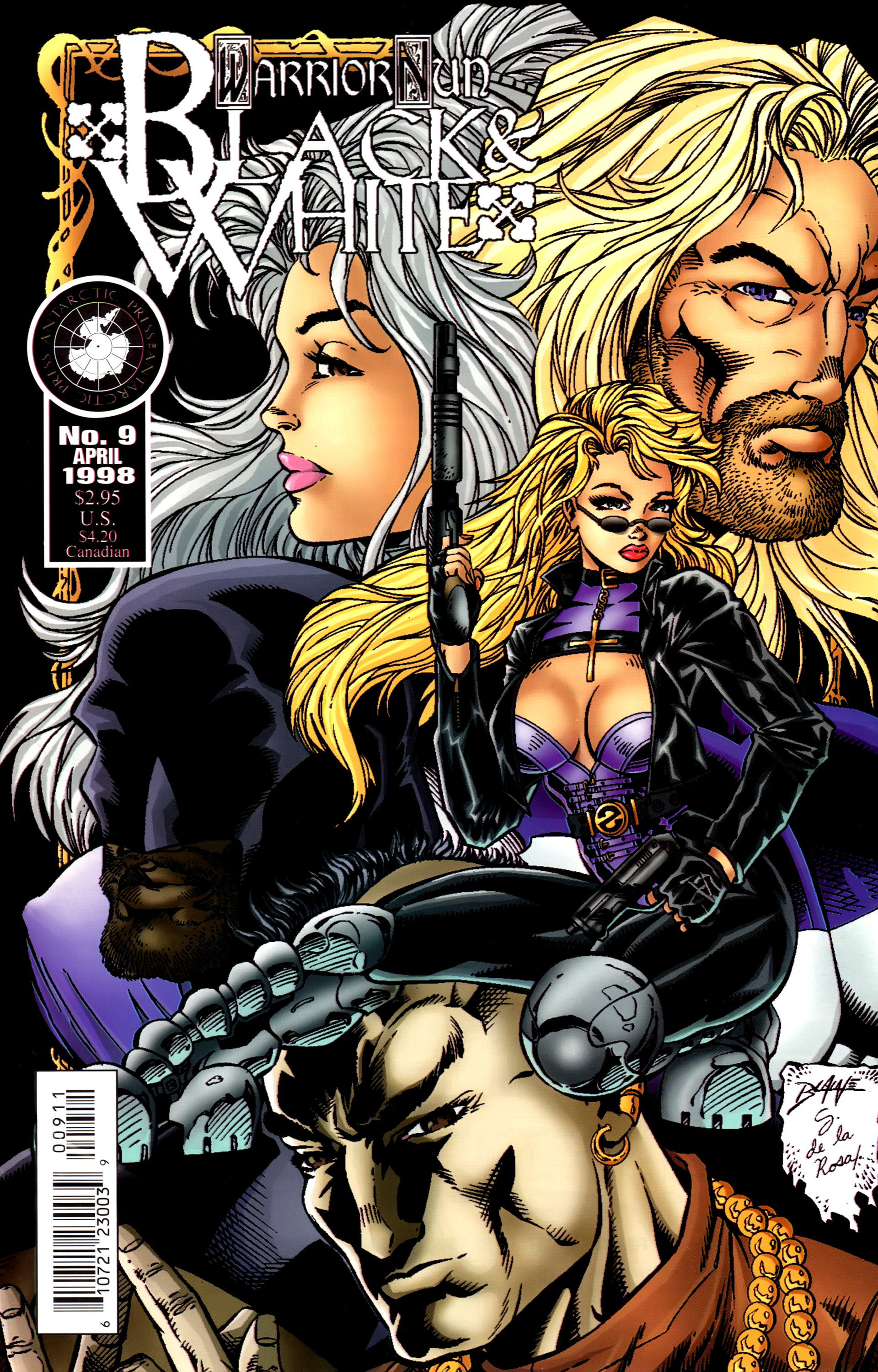 Read online Warrior Nun: Black & White comic -  Issue #9 - 1