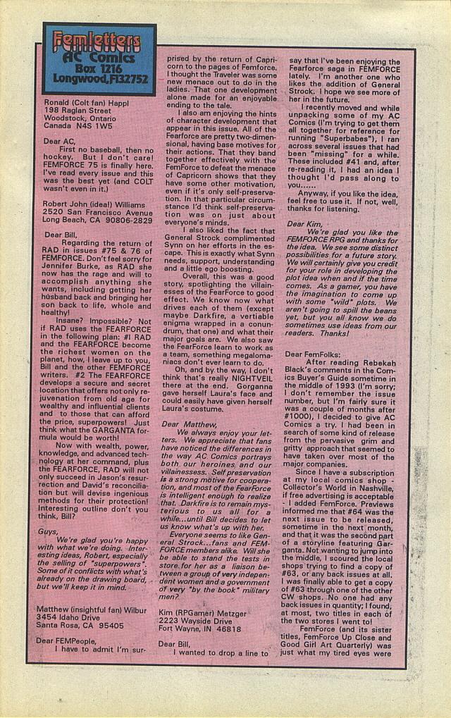 Read online Femforce comic -  Issue #79 - 31