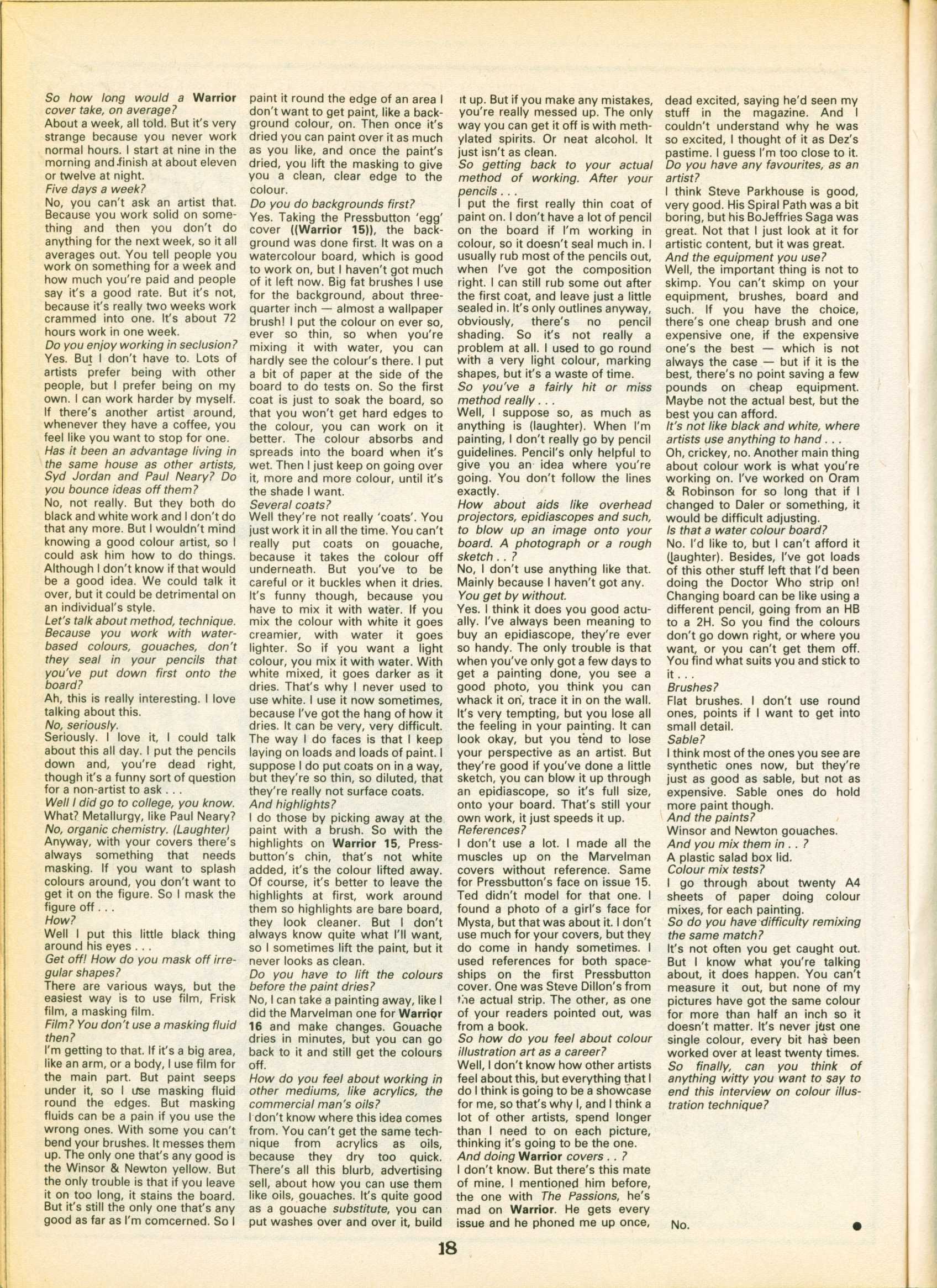 Read online Warrior comic -  Issue #19 - 18