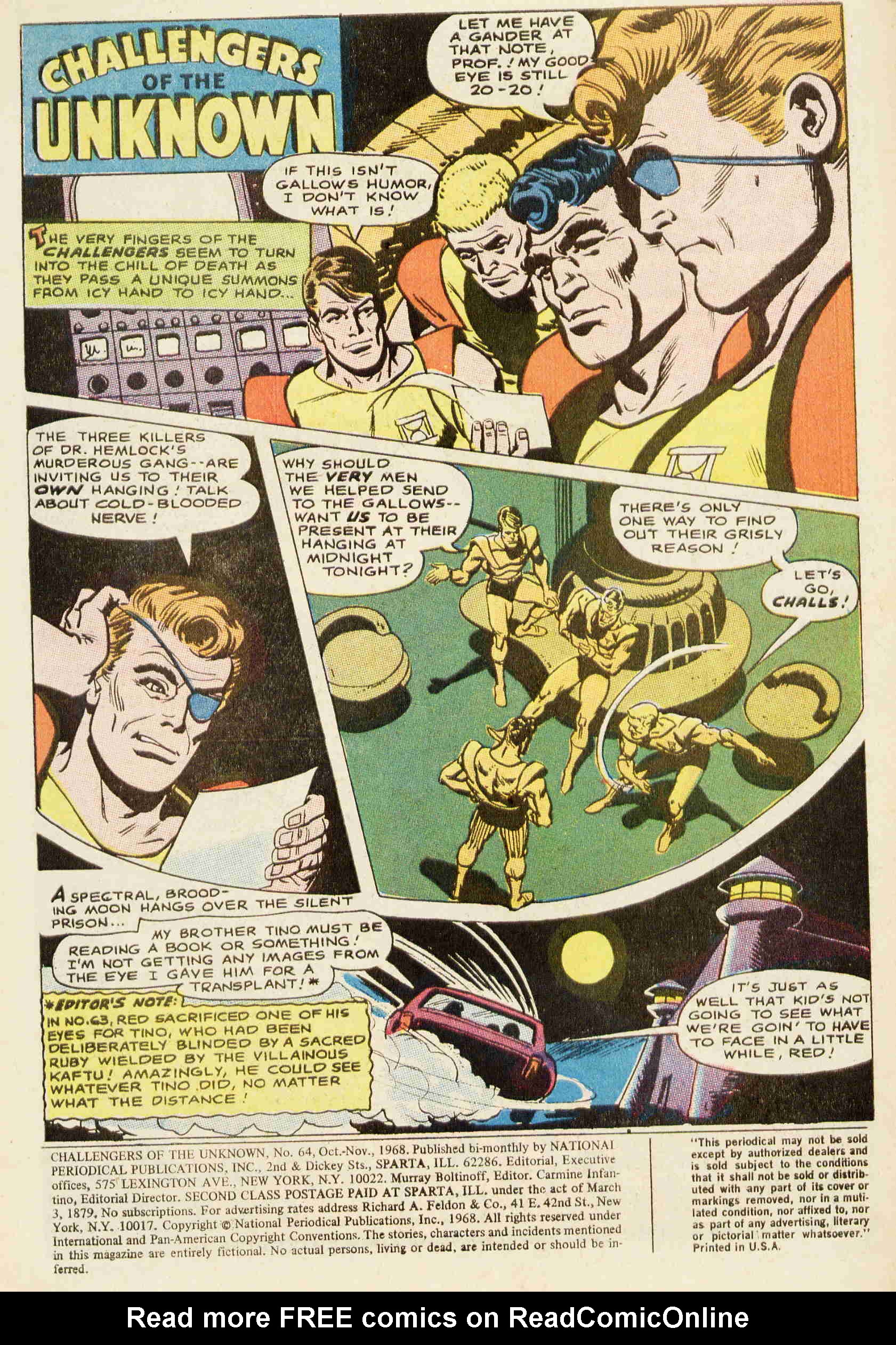 Read online Challengers of the Unknown (1958) comic -  Issue #64 - 2