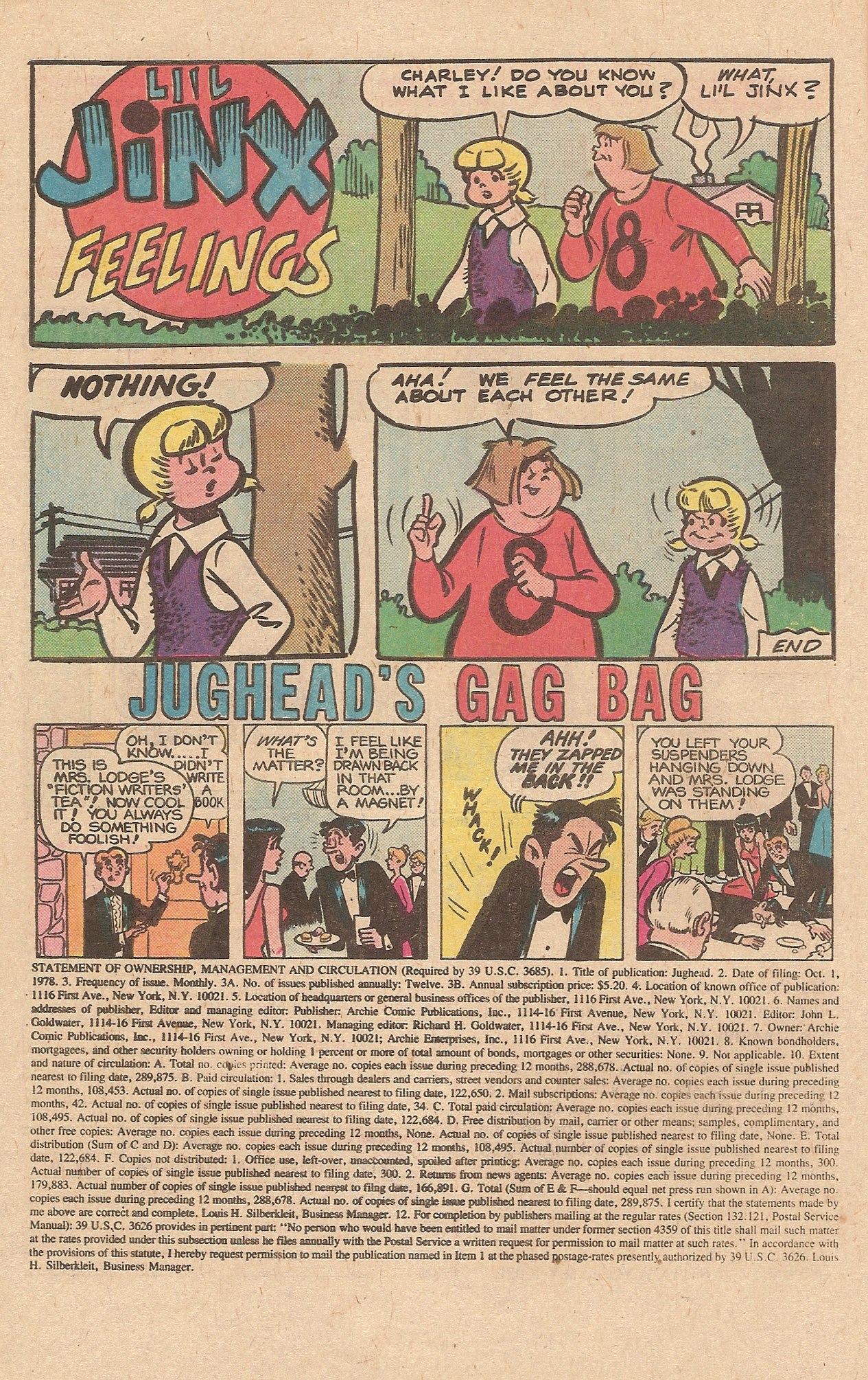 Read online Jughead (1965) comic -  Issue #287 - 10