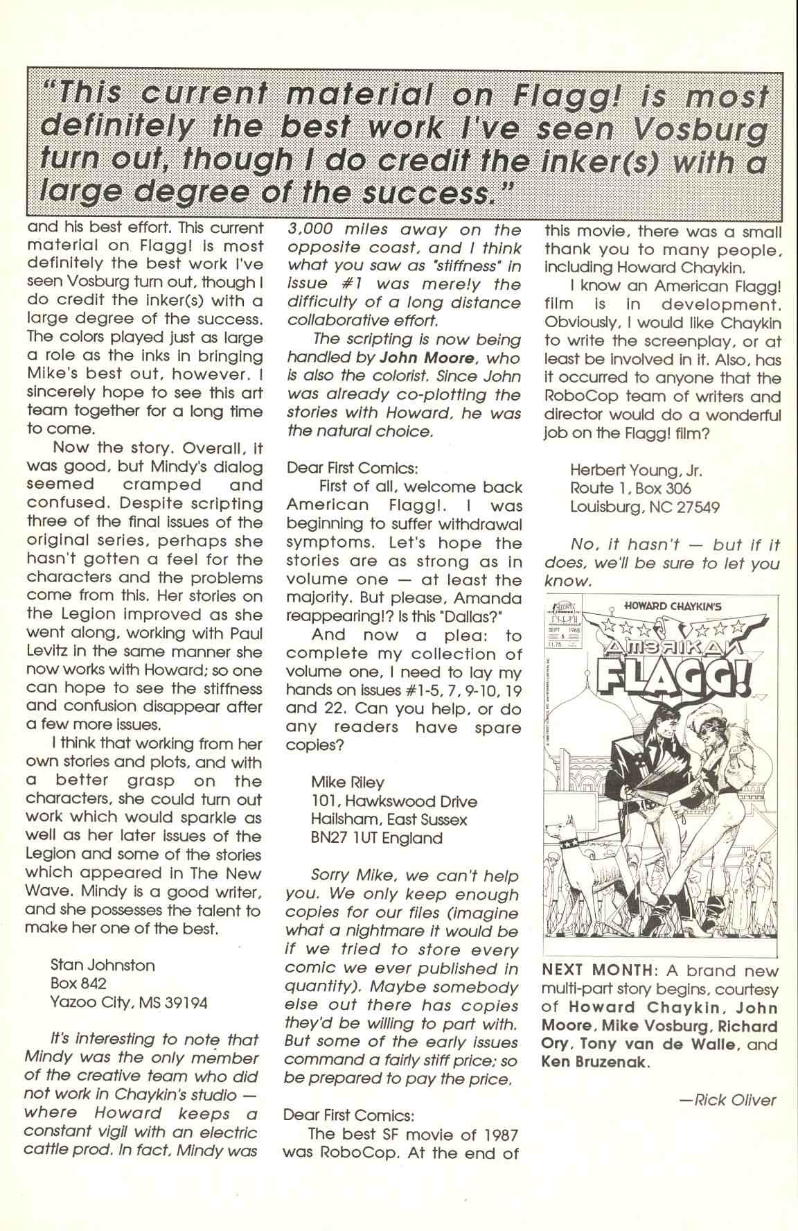 Read online Howard Chaykin's American Flagg comic -  Issue #4 - 30