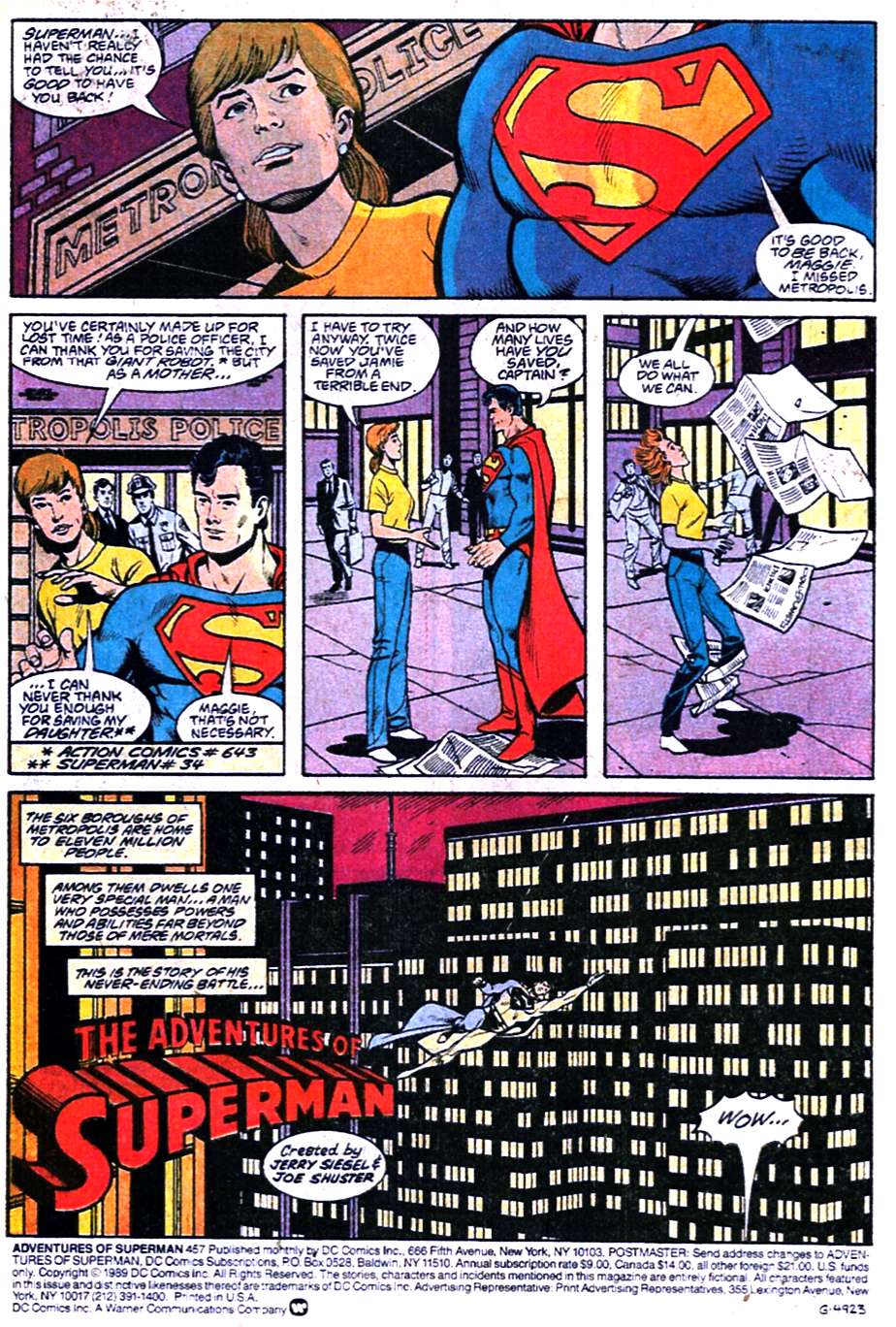 Read online Adventures of Superman (1987) comic -  Issue #457 - 2