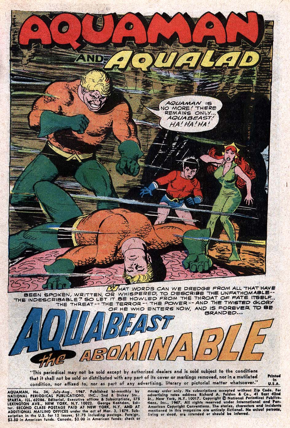 Read online Aquaman (1962) comic -  Issue #34 - 3