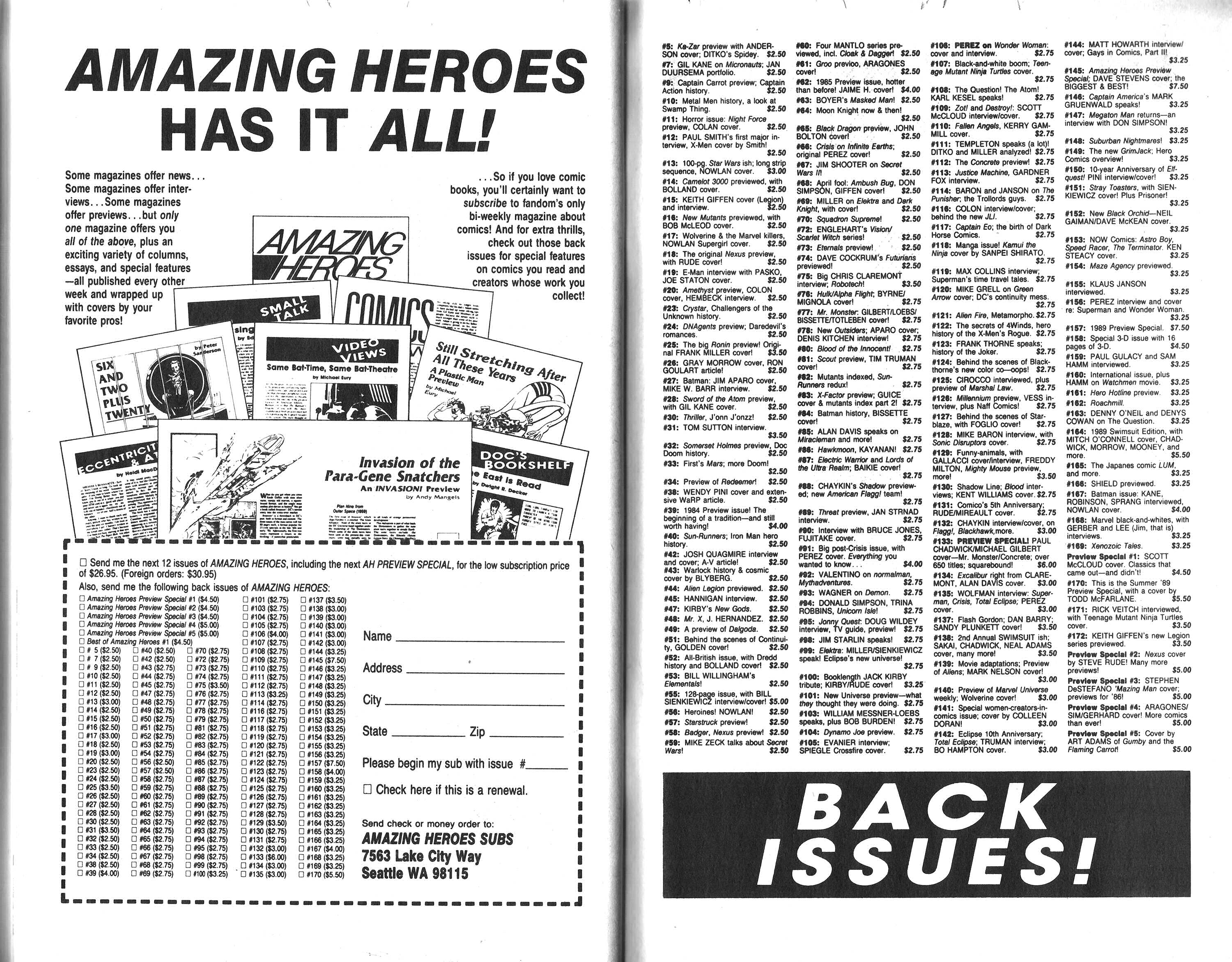 Read online Amazing Heroes comic -  Issue #170 - 73