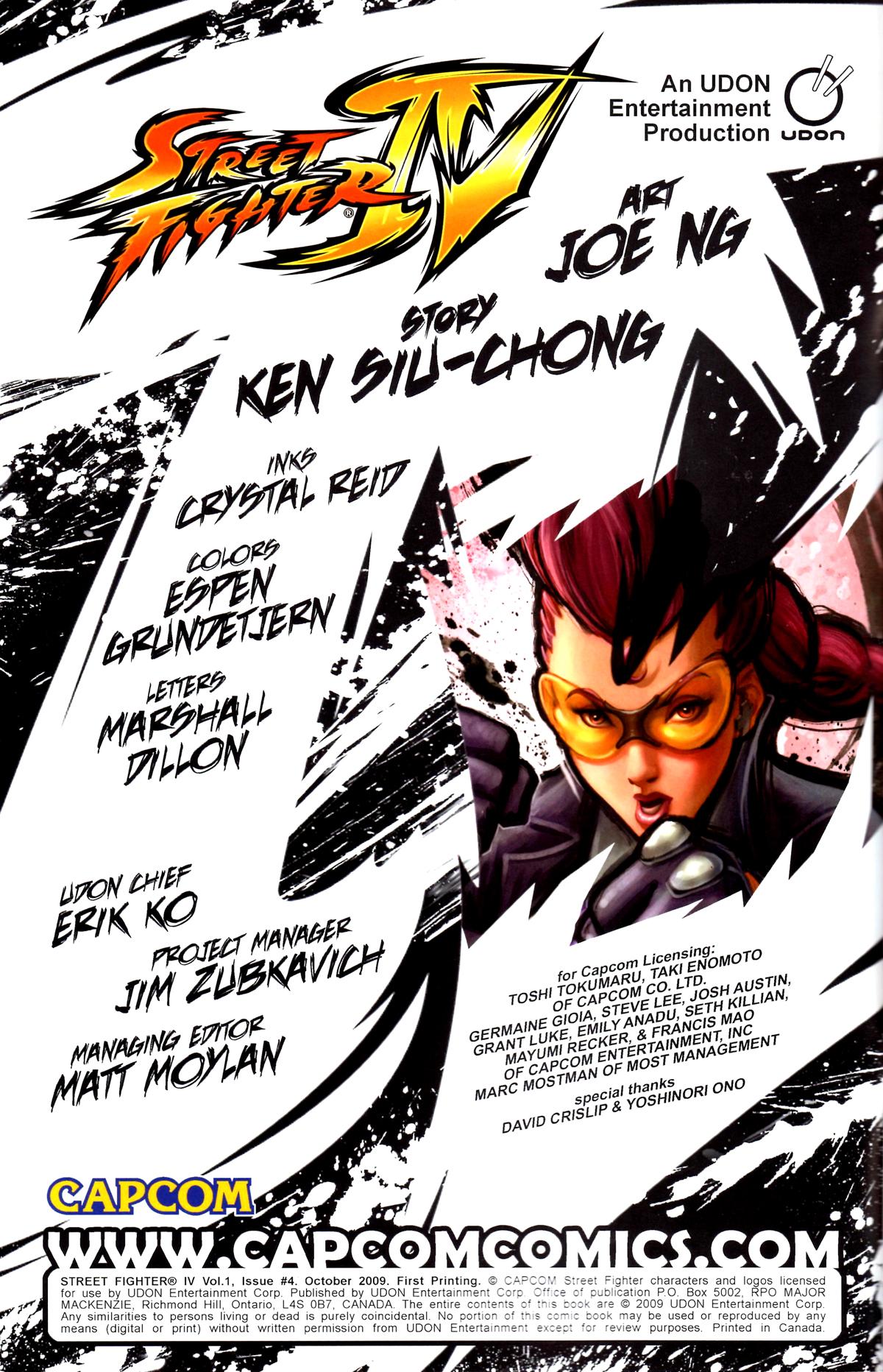 Read online Street Fighter IV comic -  Issue #4 - 2