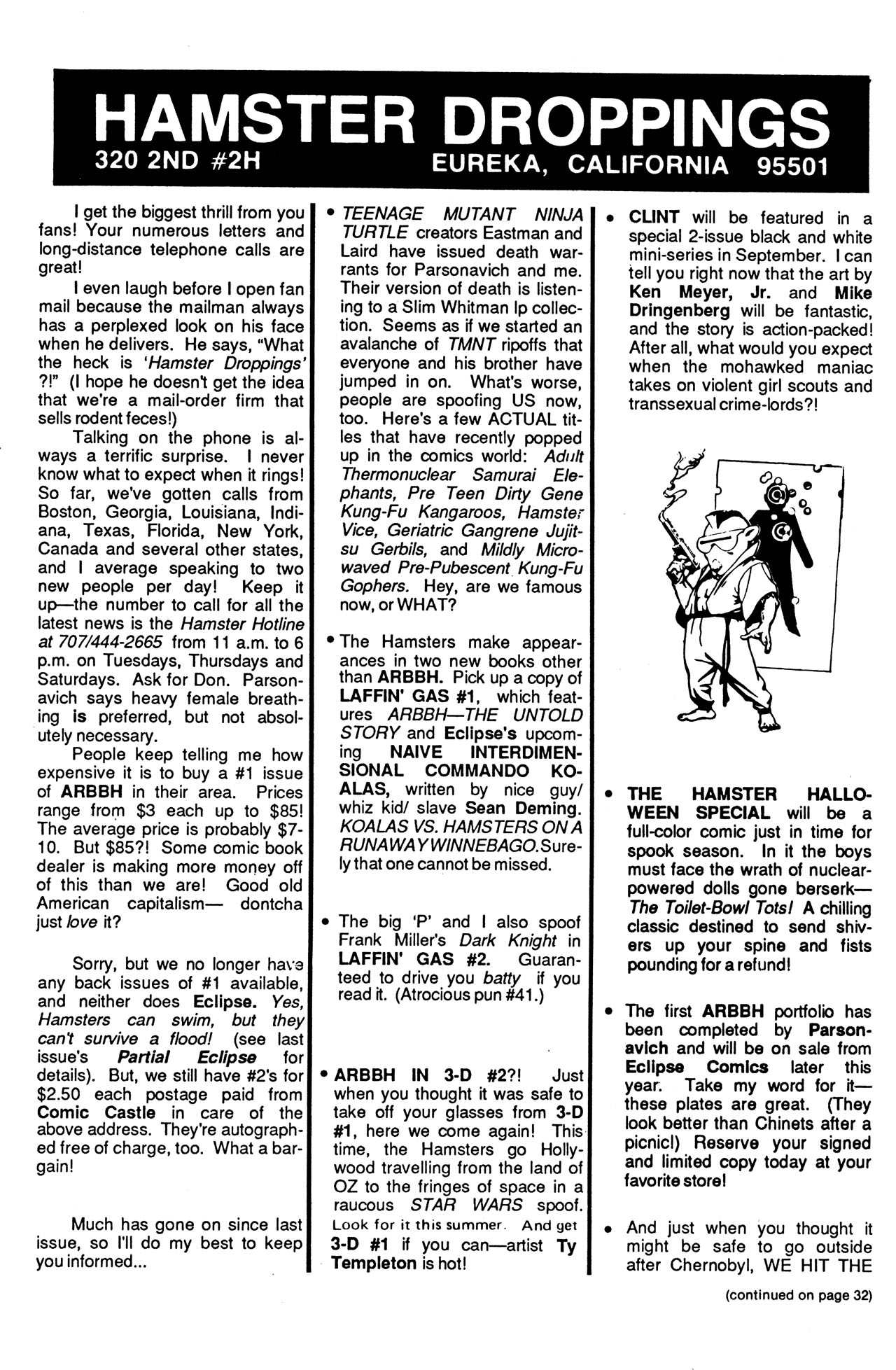 Read online Adolescent Radioactive Black Belt Hamsters comic -  Issue #3 - 28