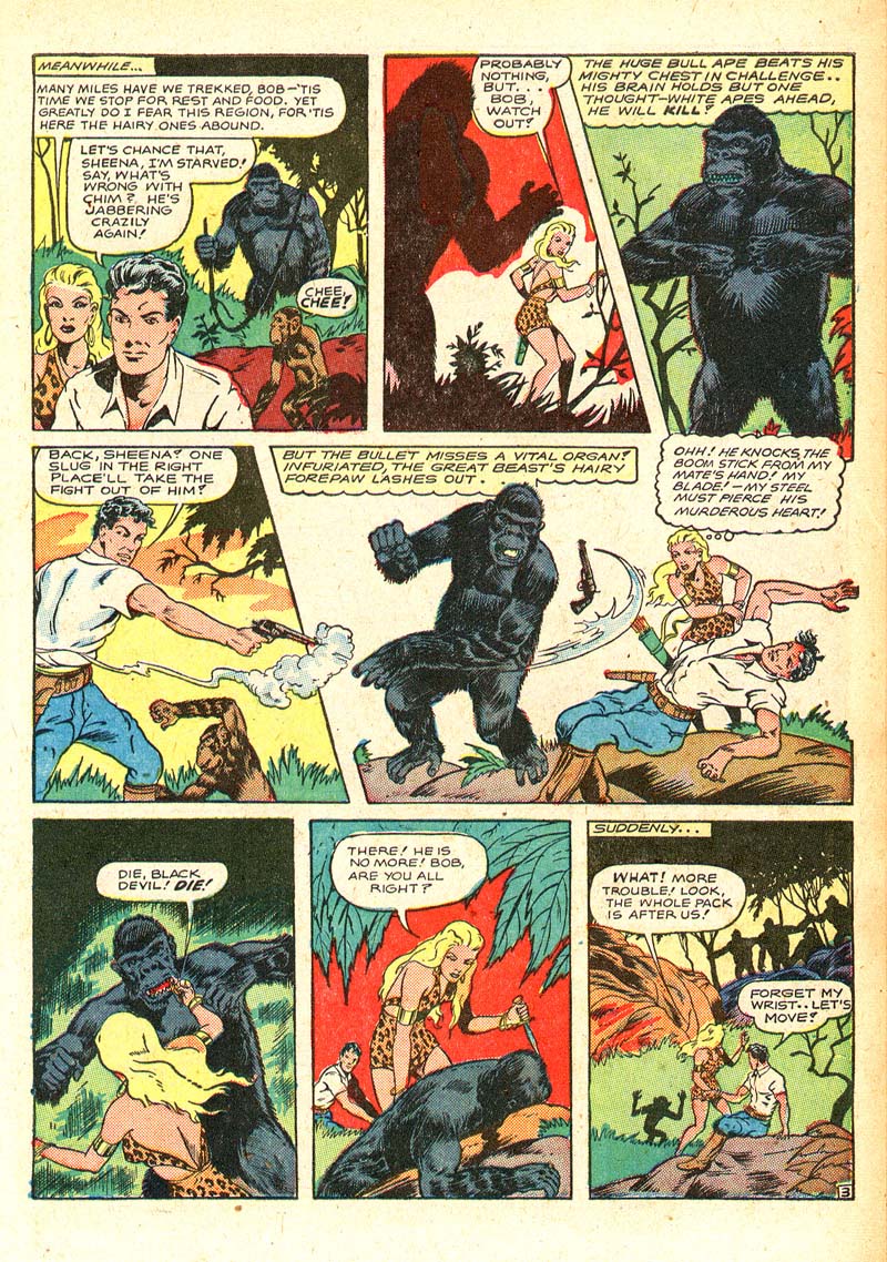 Read online Sheena, Queen of the Jungle (1942) comic -  Issue #4 - 5